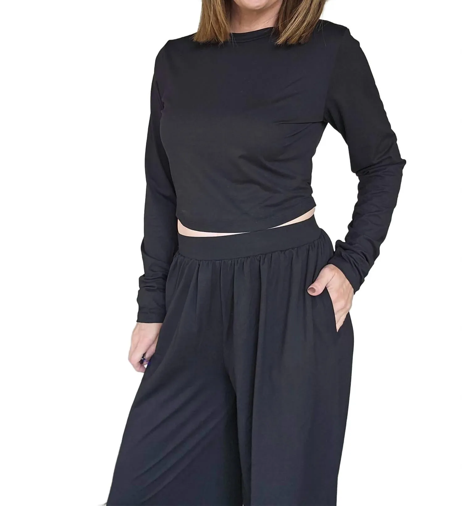 2 Piece Loungewear Set In Black