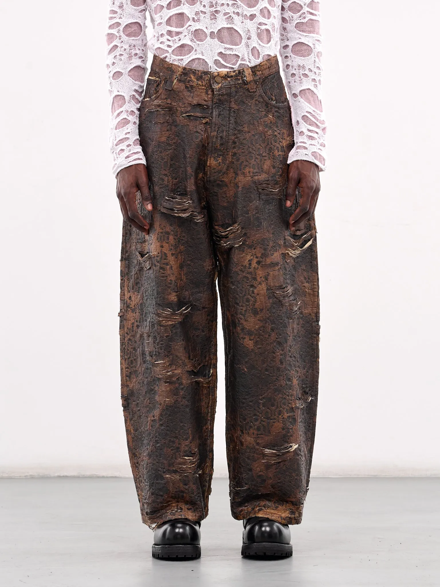2023 Super Baggy Fit Jeans (B00406-BROWN)