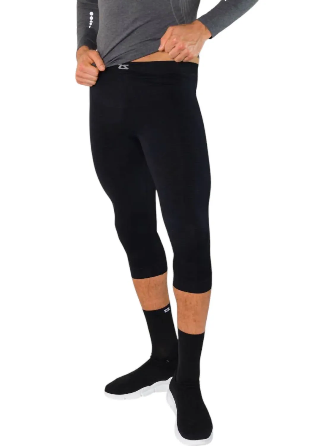 3/4 High Compression Capri Tights In Black