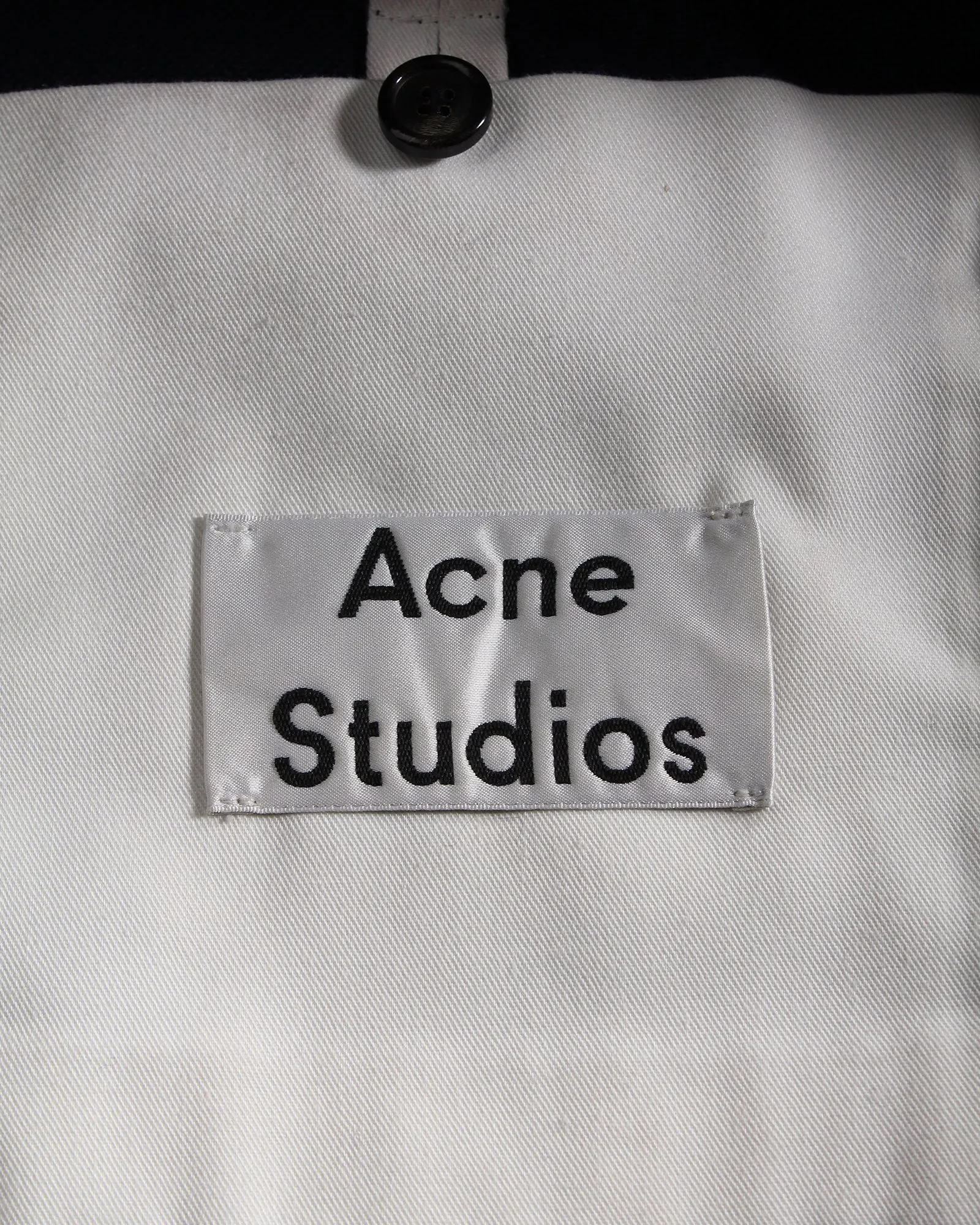 Acne Studios Single-Breasted Jacket in Navy Blue Cotton
