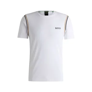 Active waffle-structure T-shirt with signature stripes