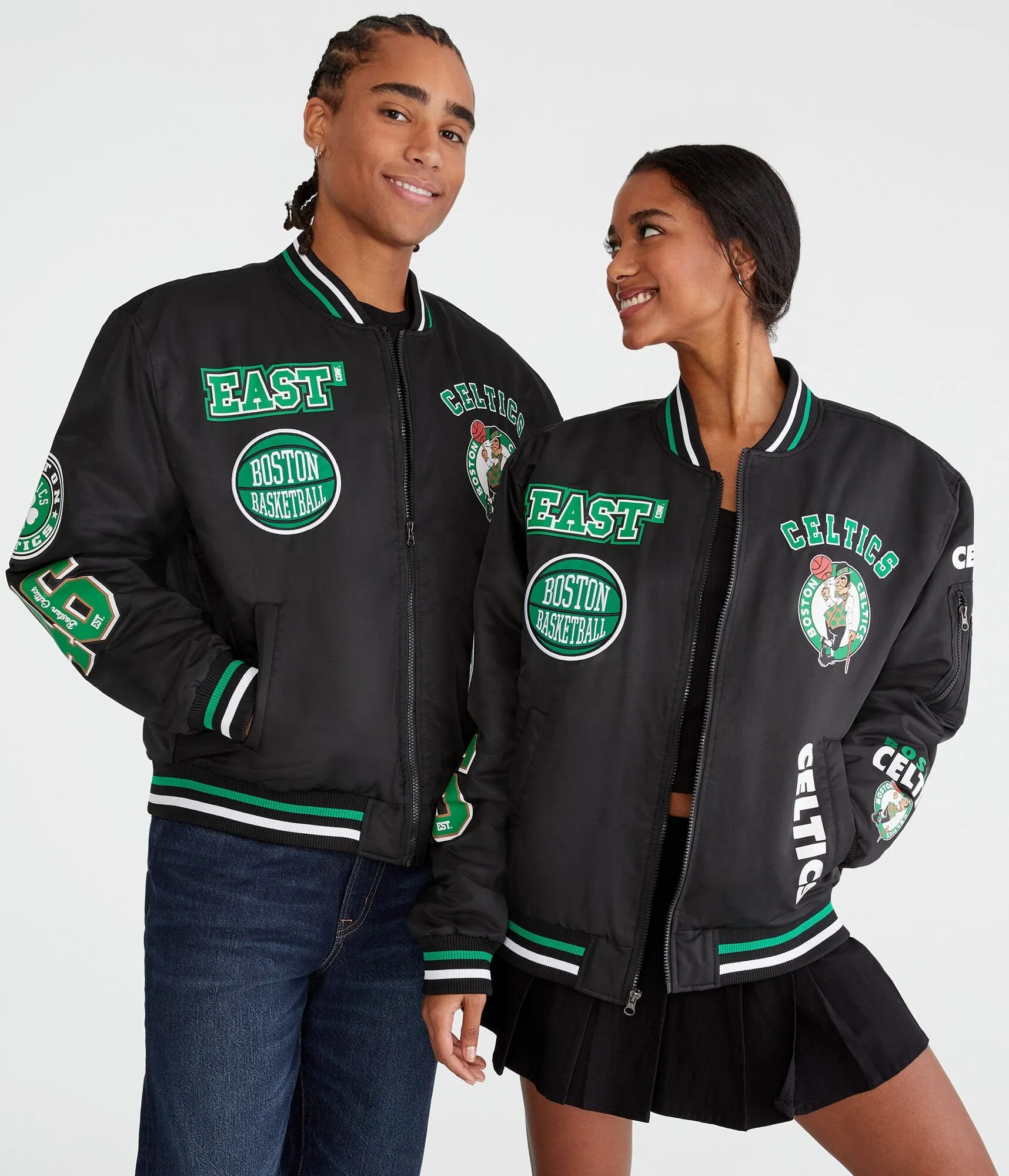 Aeropostale Boston Celtics Basketball Bomber Jacket