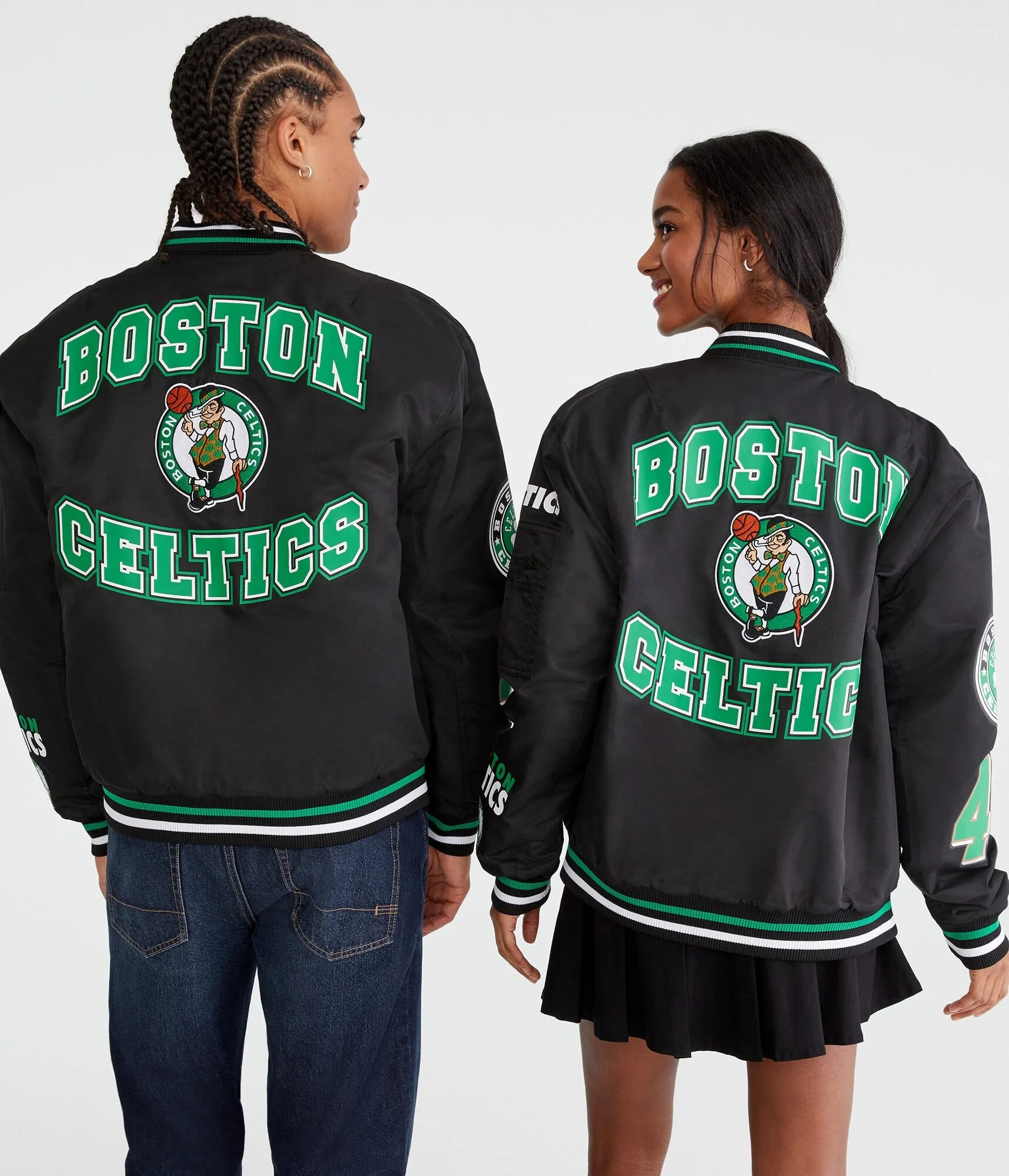 Aeropostale Boston Celtics Basketball Bomber Jacket