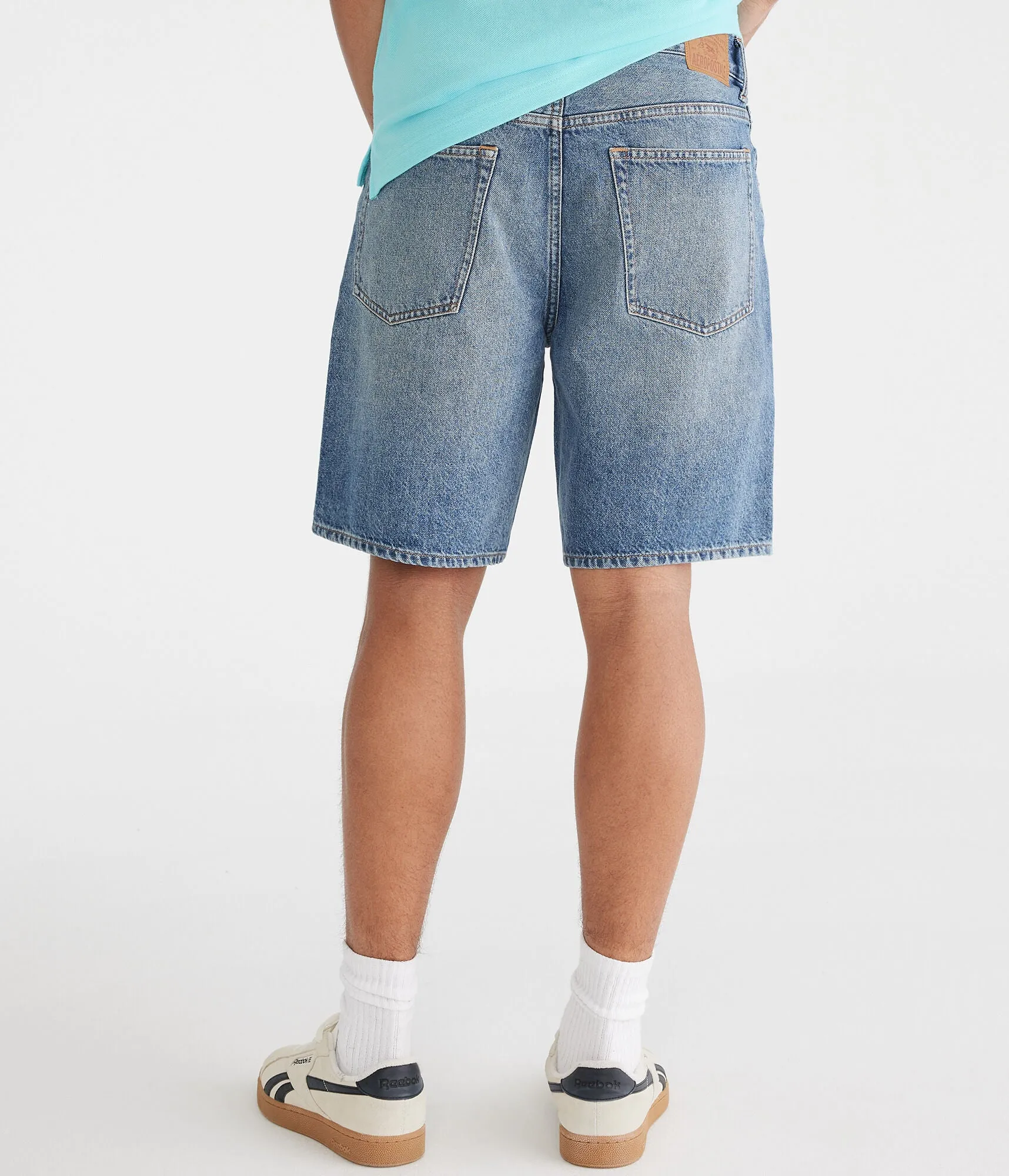 Aeropostale Loose Straight Denim Shorts 9"