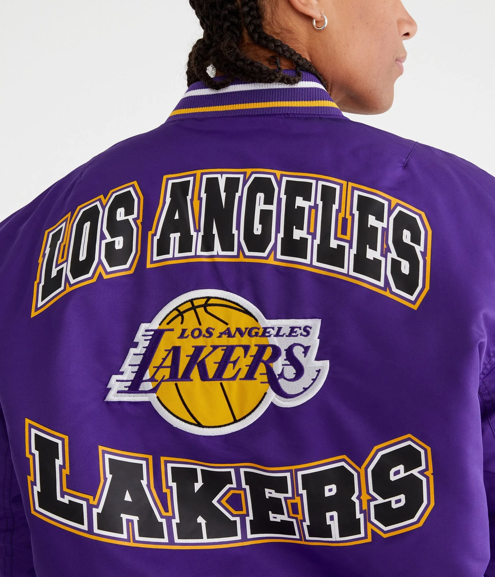 Aeropostale Los Angeles Lakers Basketball Bomber Jacket