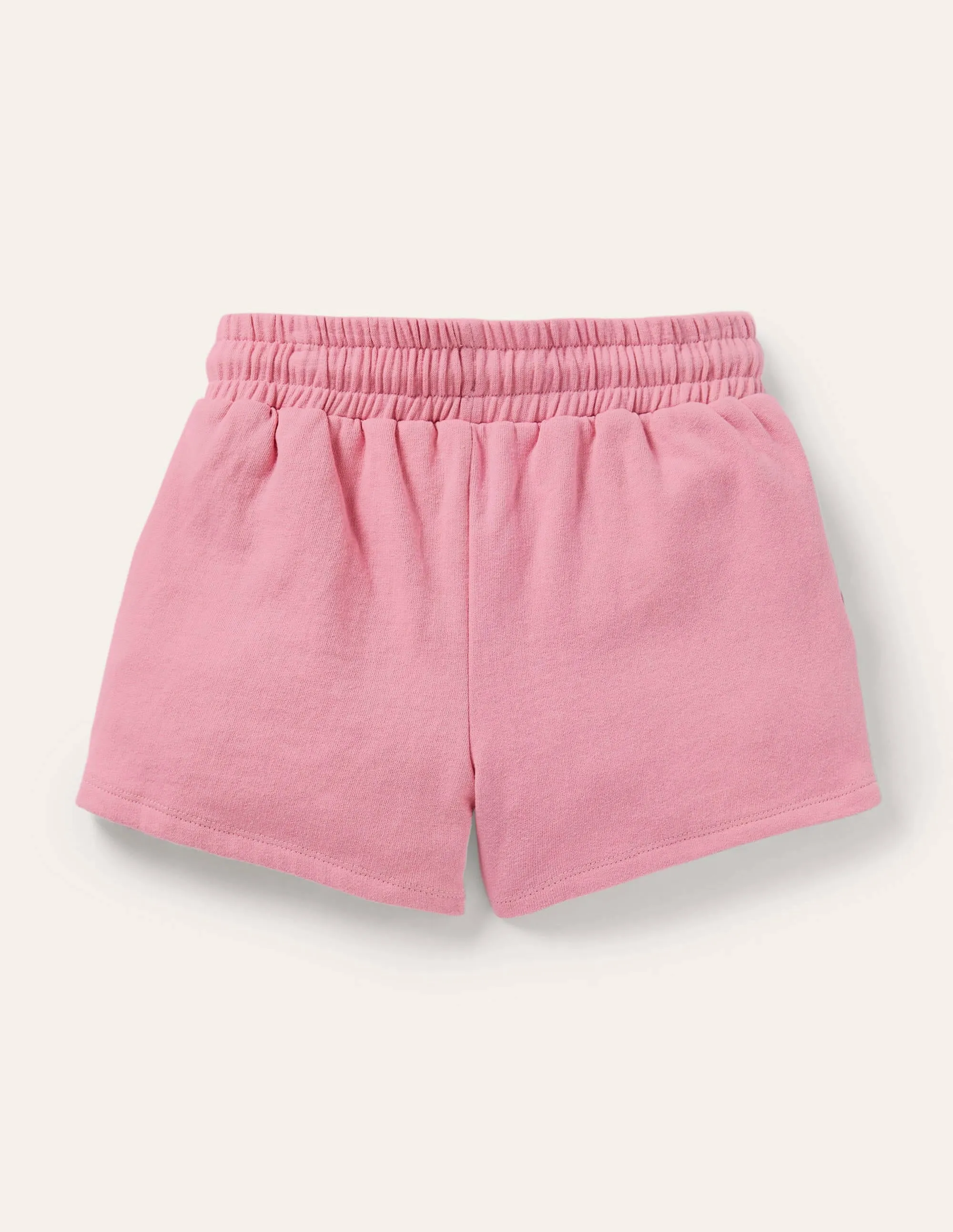 Appliqué Jersey Shorts-Formica Pink Flowers