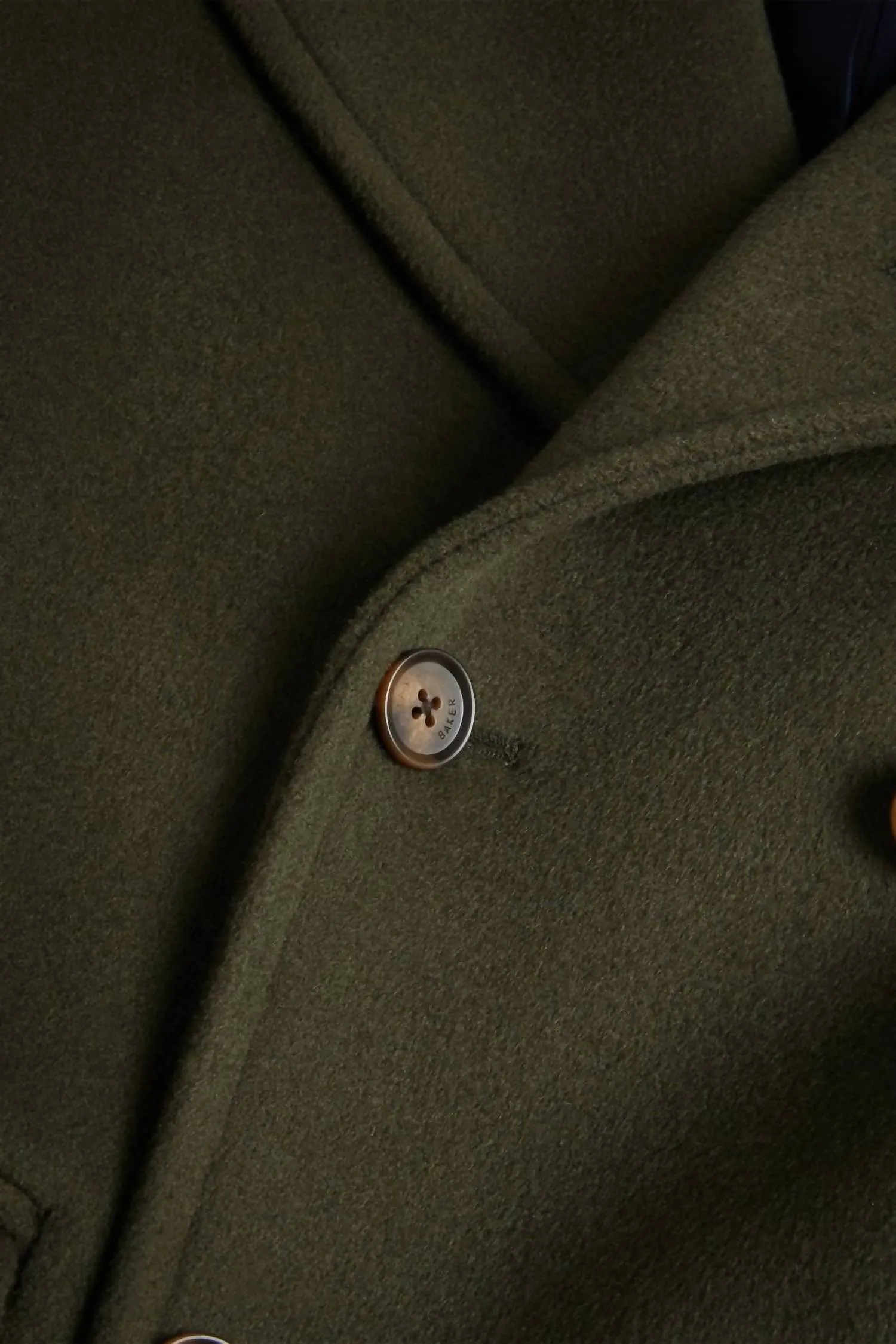 Avin Wool Blend Military Coat In Dark Green