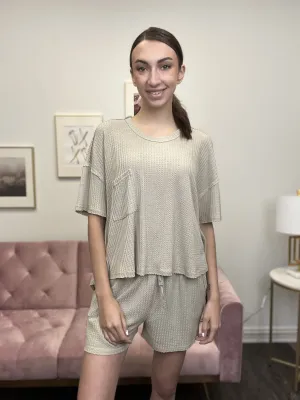 Be Free Women's Textured Loungewear Set