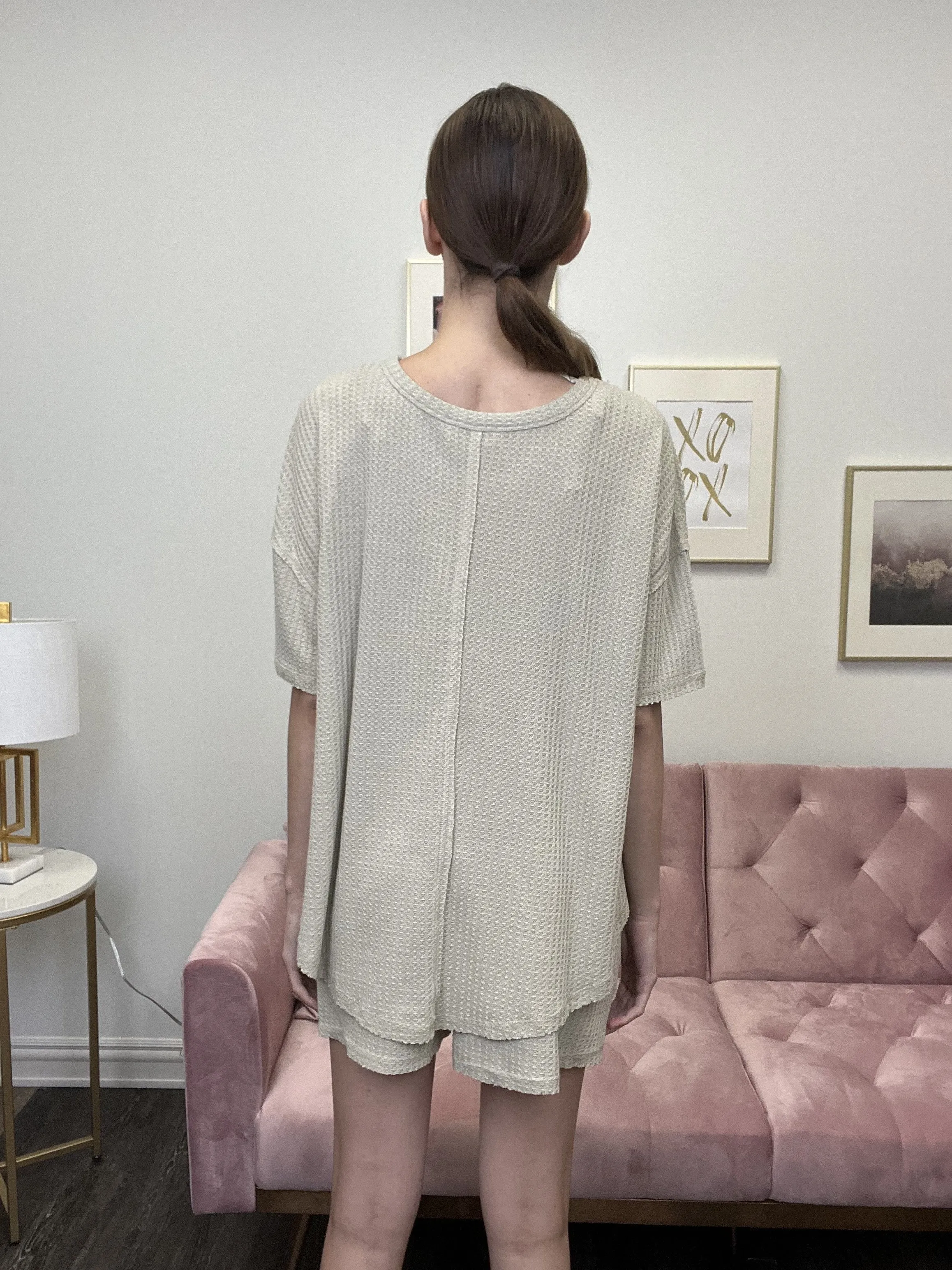 Be Free Women's Textured Loungewear Set