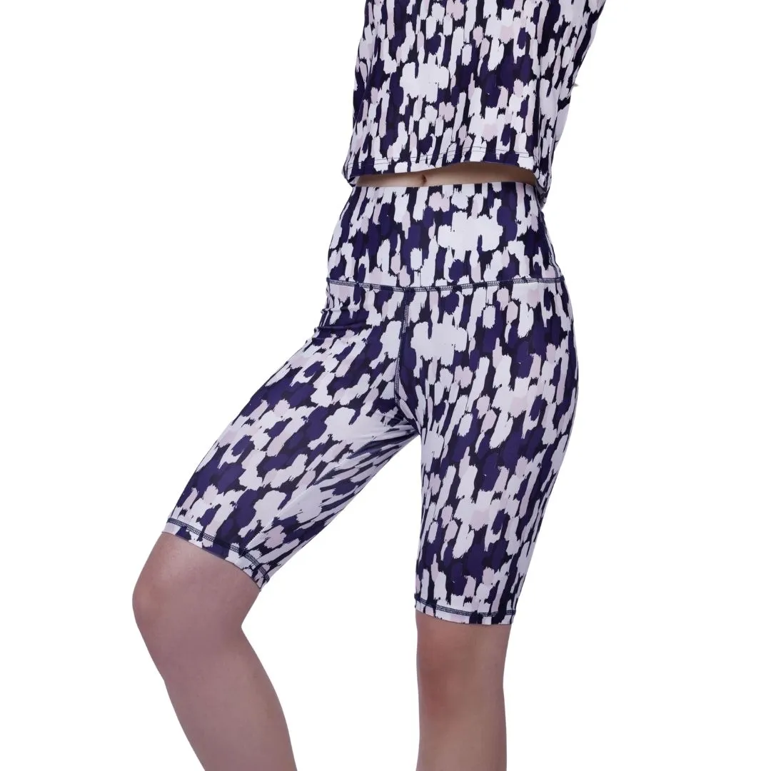 Brushstroke Printed Cycling Shorts