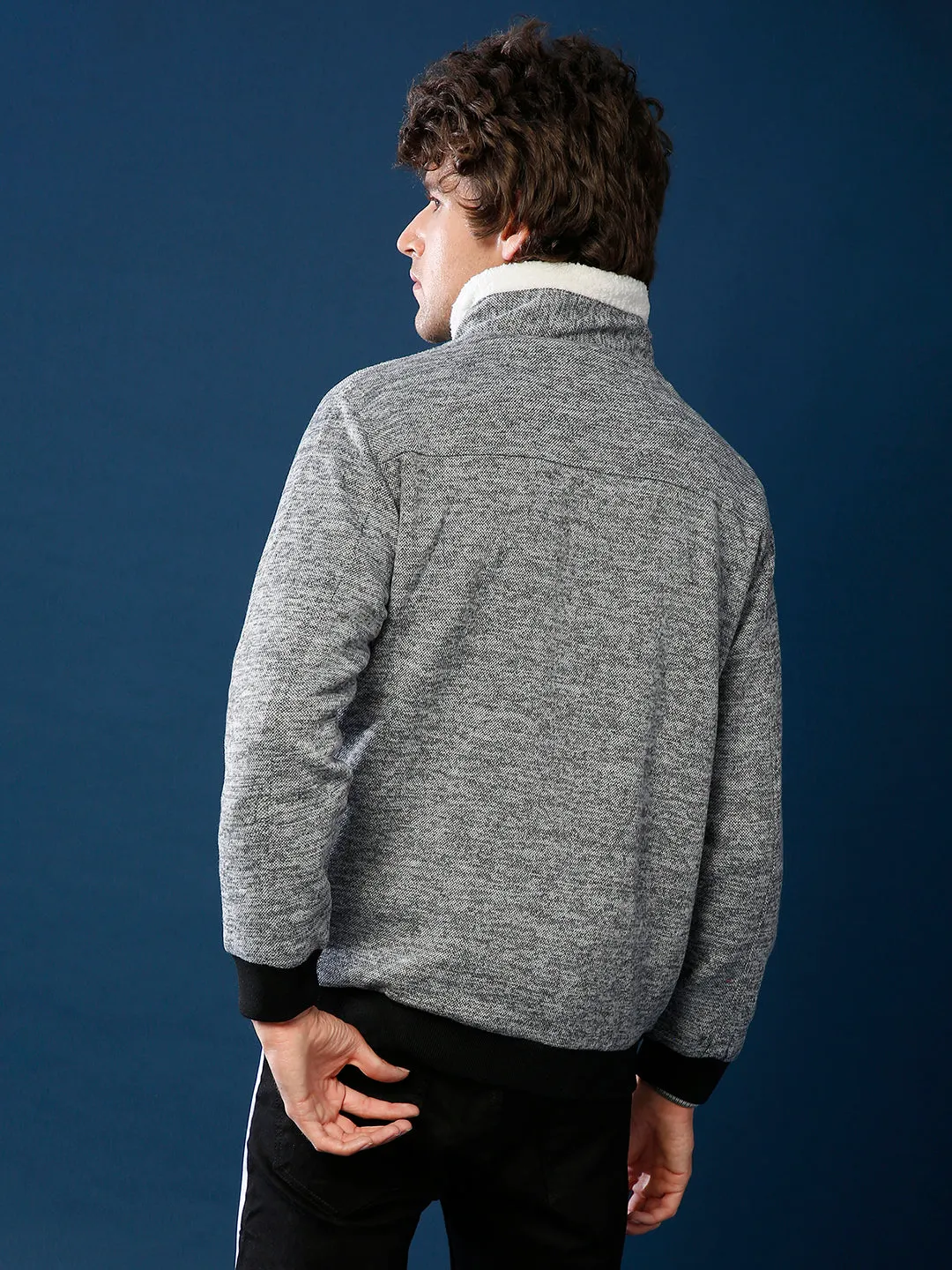 Campus Sutra Men Stylish Solid Winter Casual Jackets