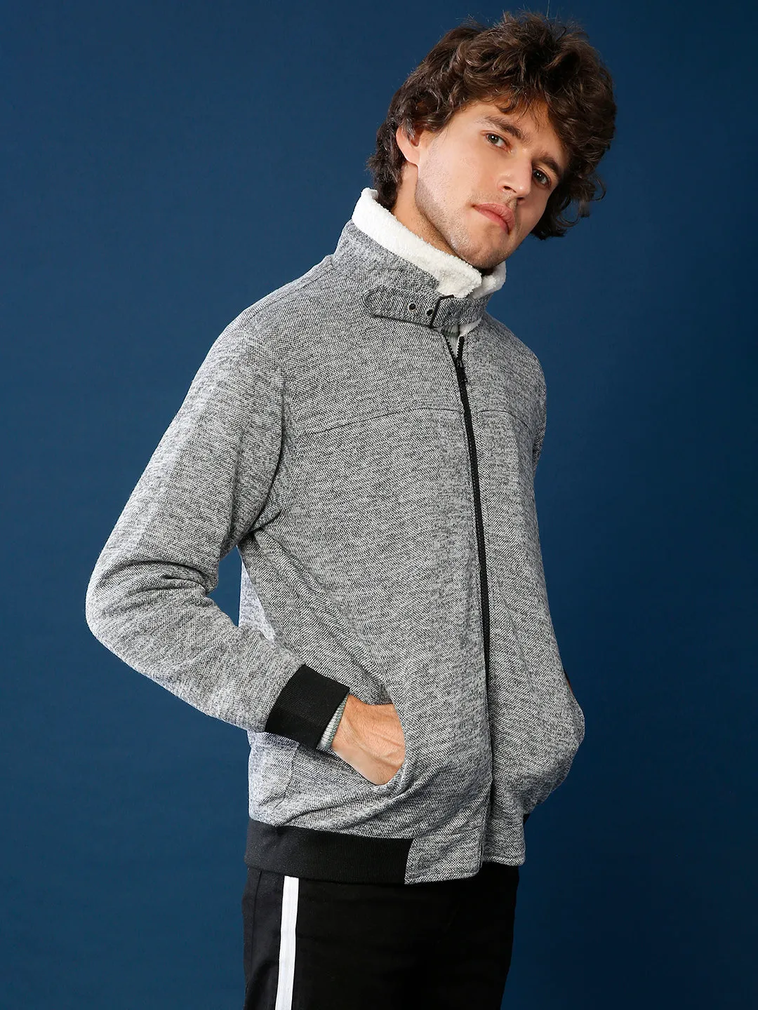 Campus Sutra Men Stylish Solid Winter Casual Jackets