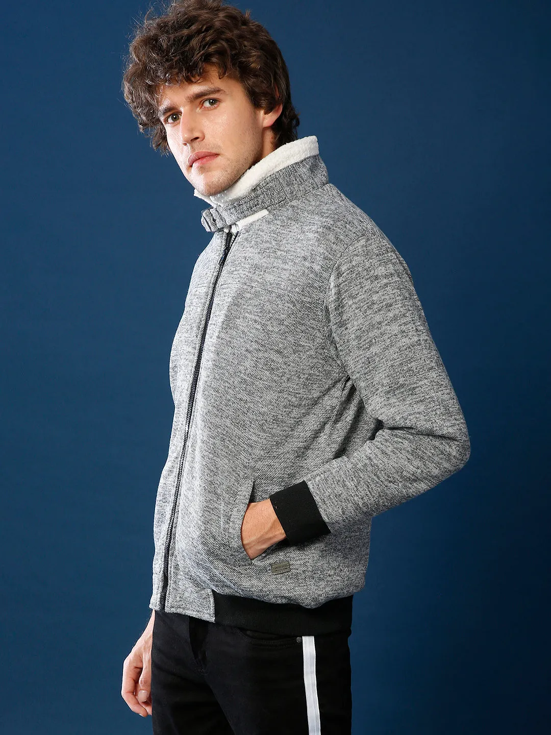 Campus Sutra Men Stylish Solid Winter Casual Jackets