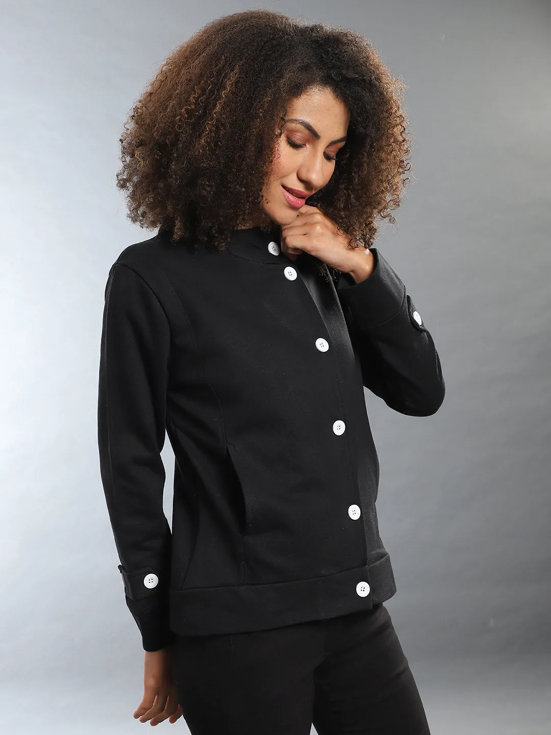 Campus Sutra Women Solid Stylish Casual Jacket
