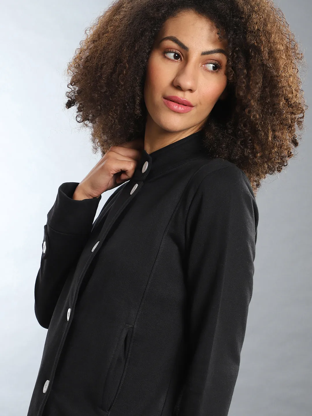 Campus Sutra Women Solid Stylish Casual Jacket