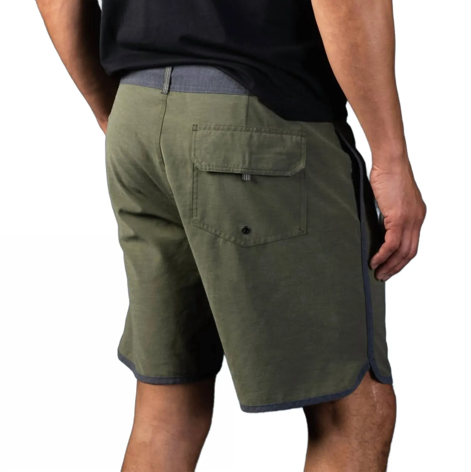 Classic Boardshort In Heathered Army
