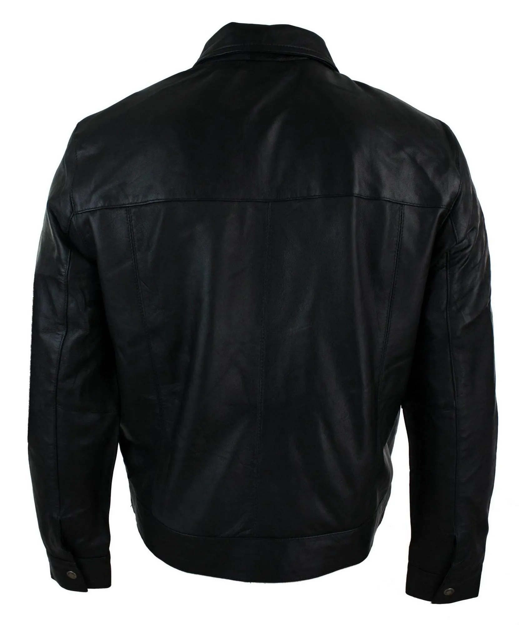 Classic Zipped Leather Jacket Retro
