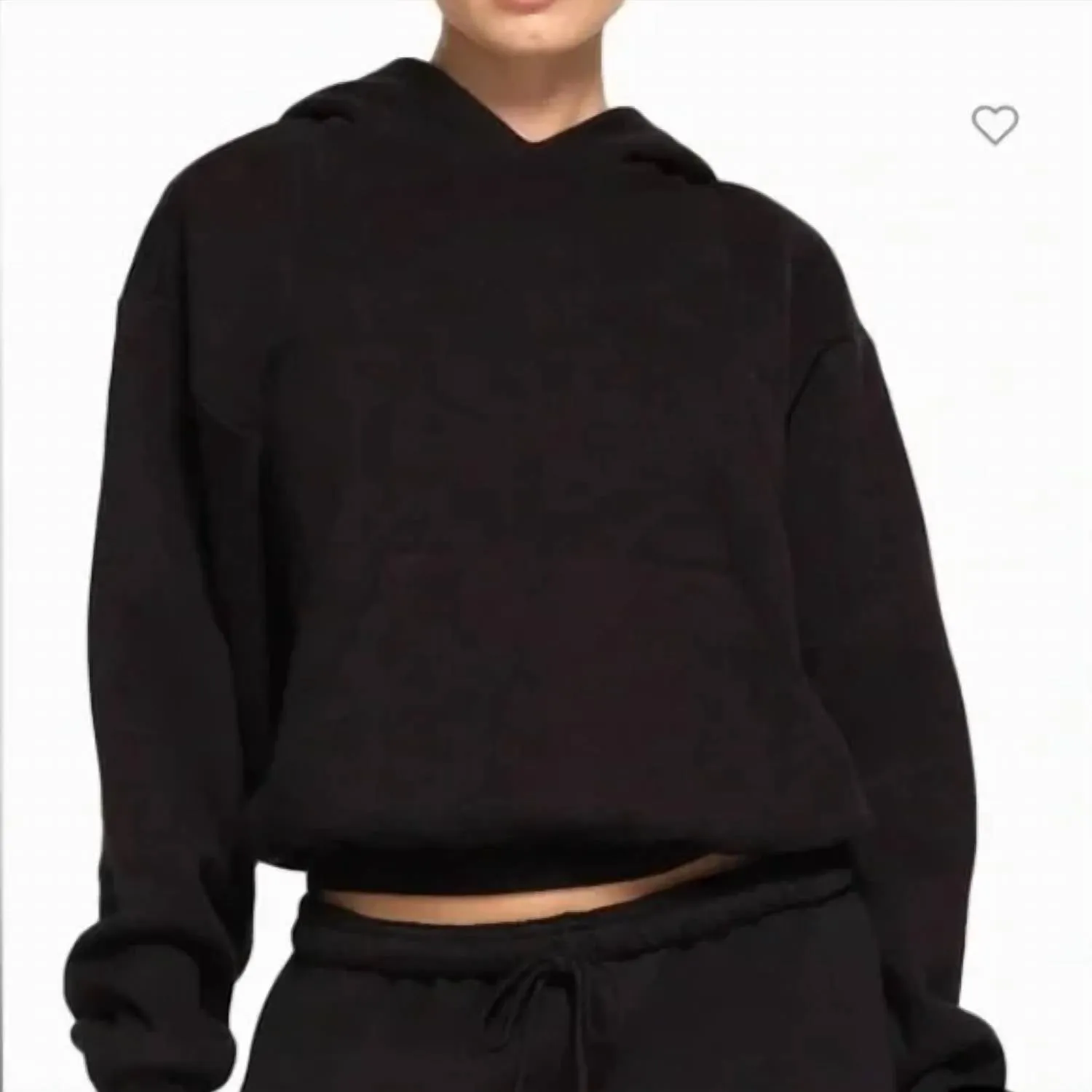 Cotton Fleece Classic Hoodie In Onyx