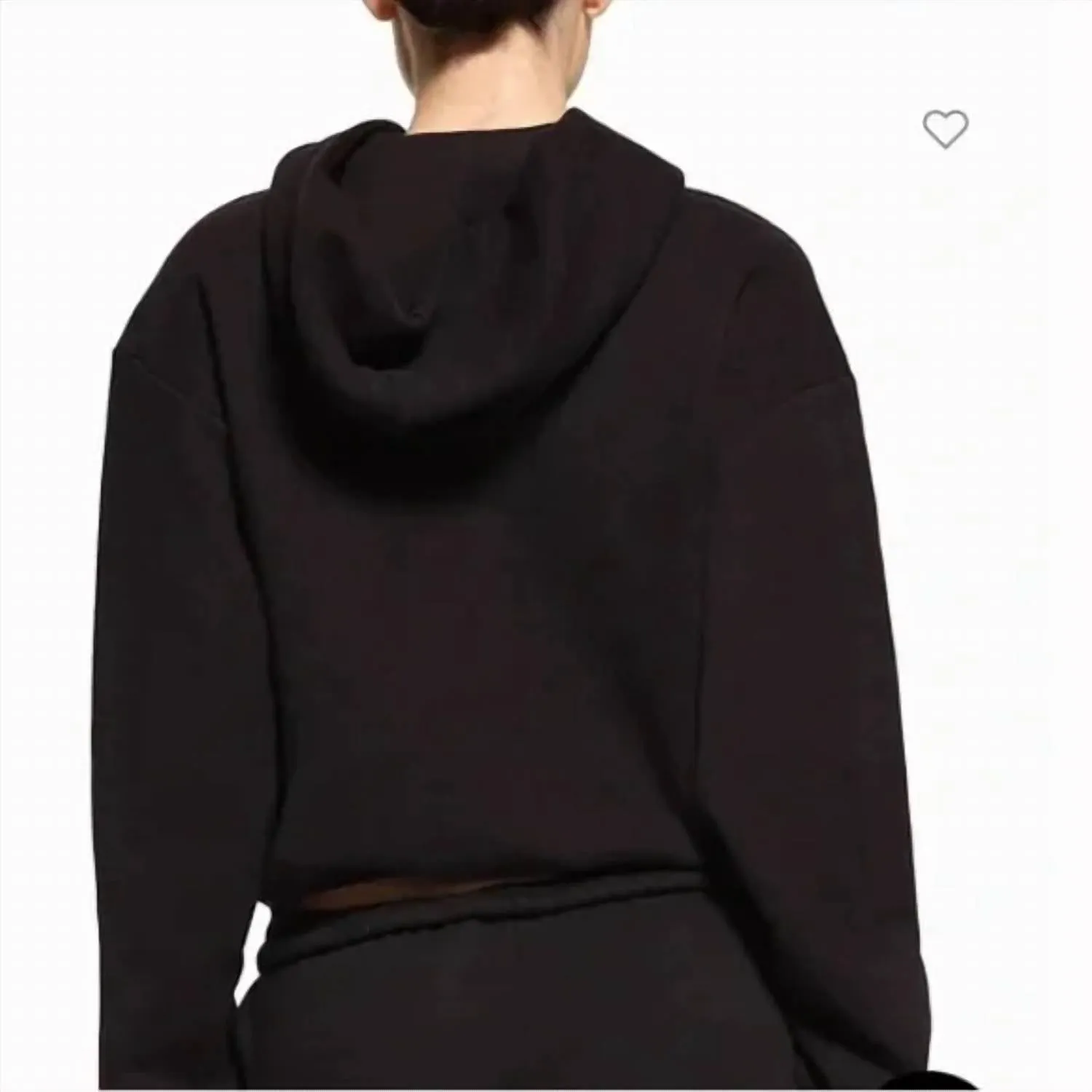 Cotton Fleece Classic Hoodie In Onyx