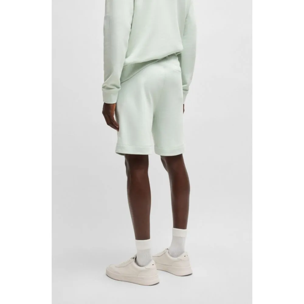 Cotton-terry regular-fit shorts with logo badge