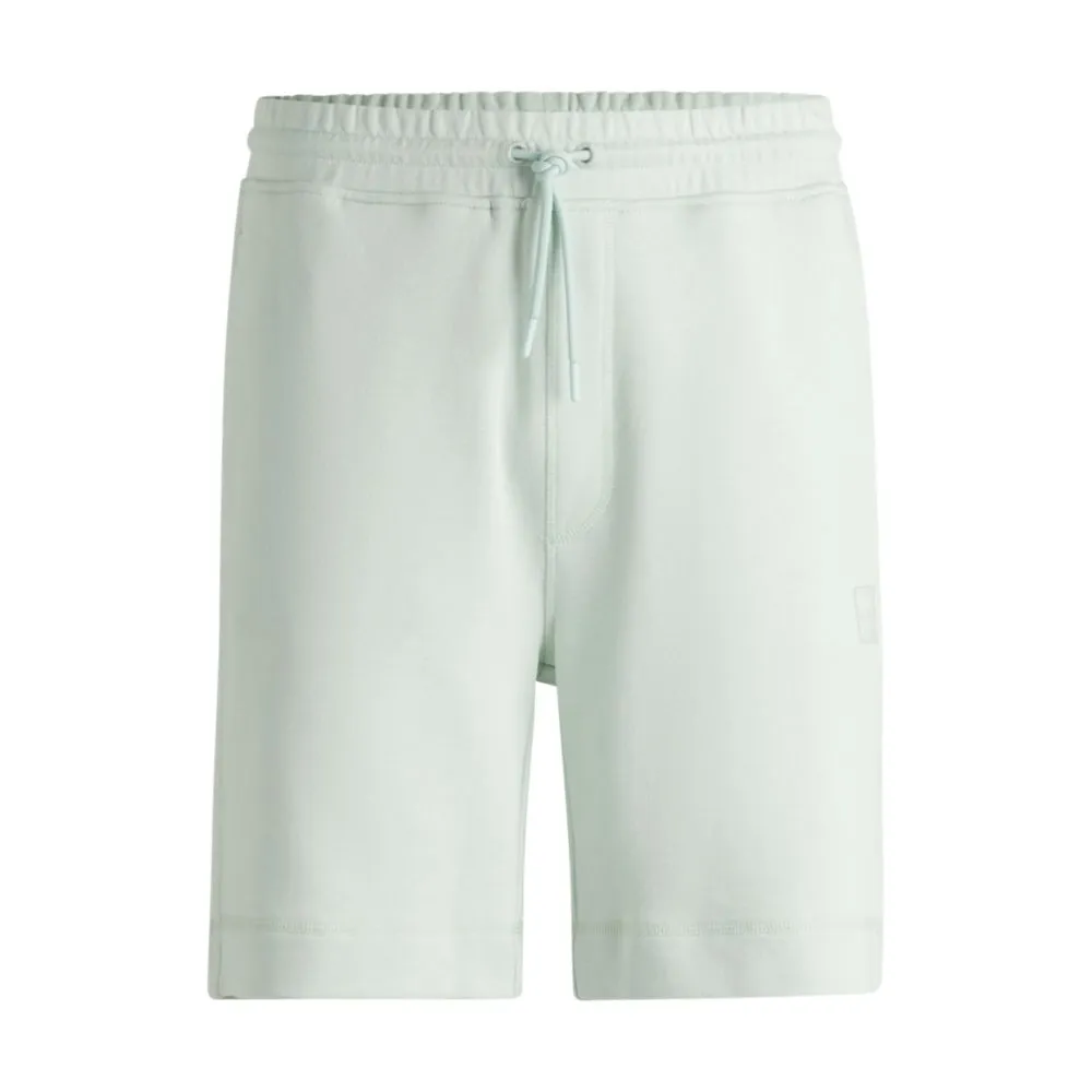 Cotton-terry regular-fit shorts with logo badge