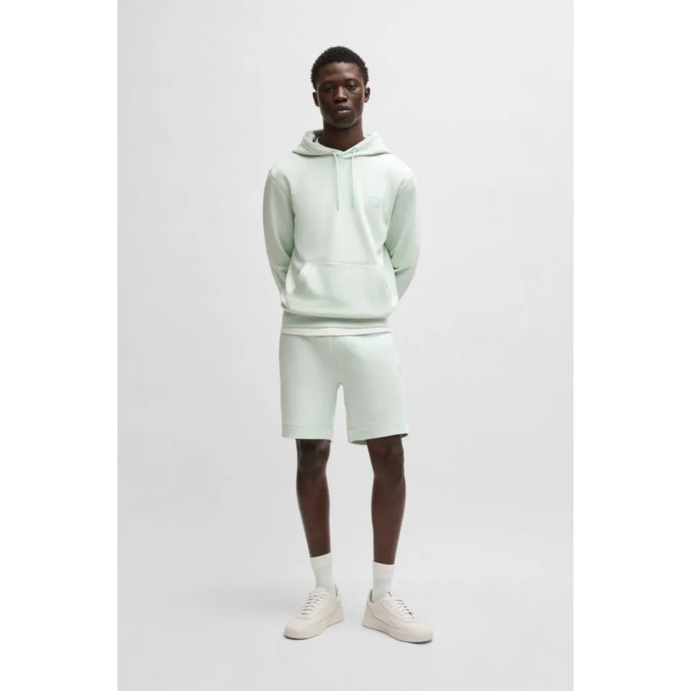Cotton-terry regular-fit shorts with logo badge