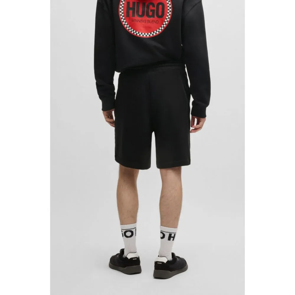 Cotton-terry relaxed-fit shorts with logo print