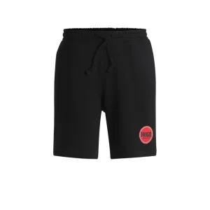 Cotton-terry relaxed-fit shorts with logo print