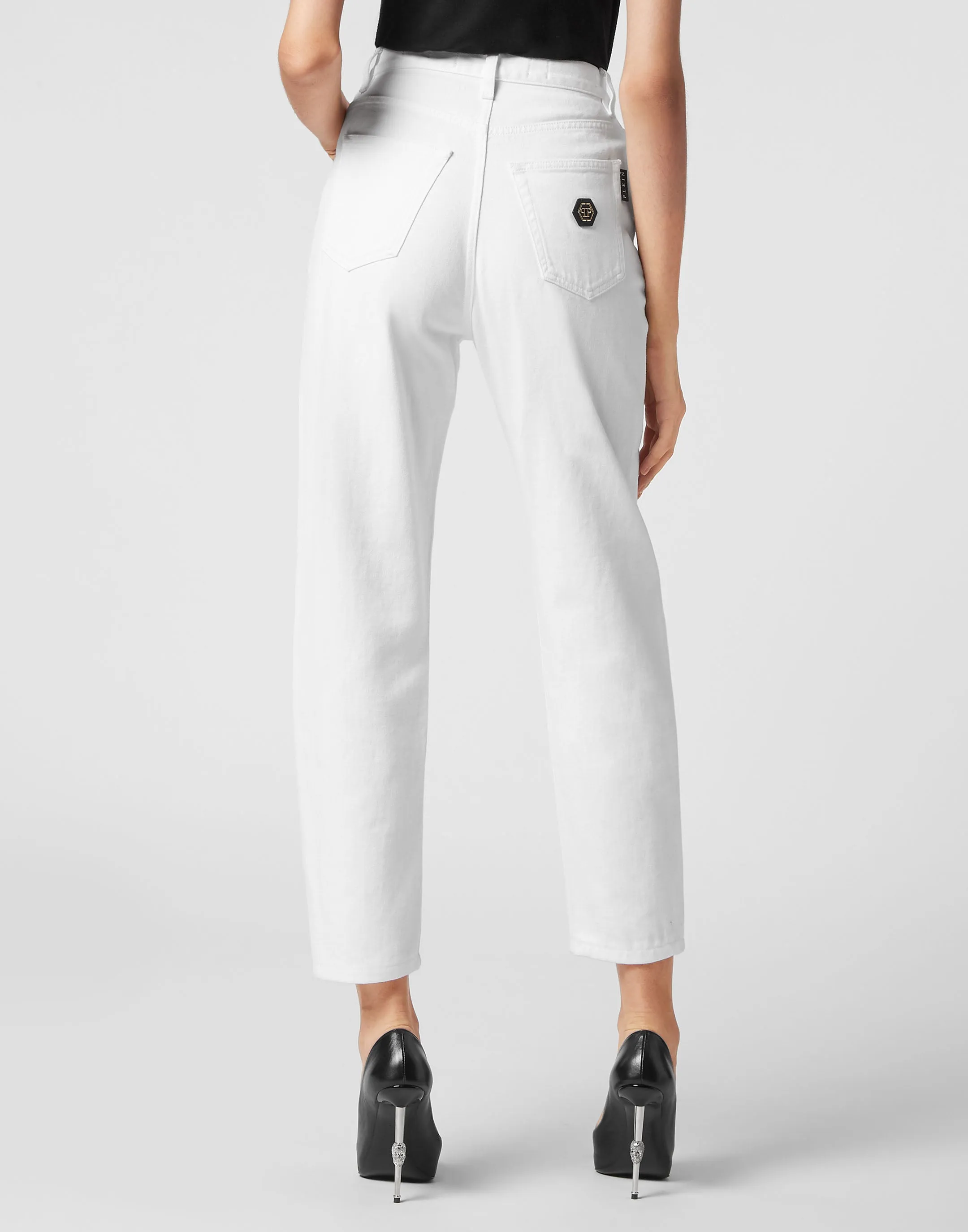 Denim Trousers Mom fit Hexagon