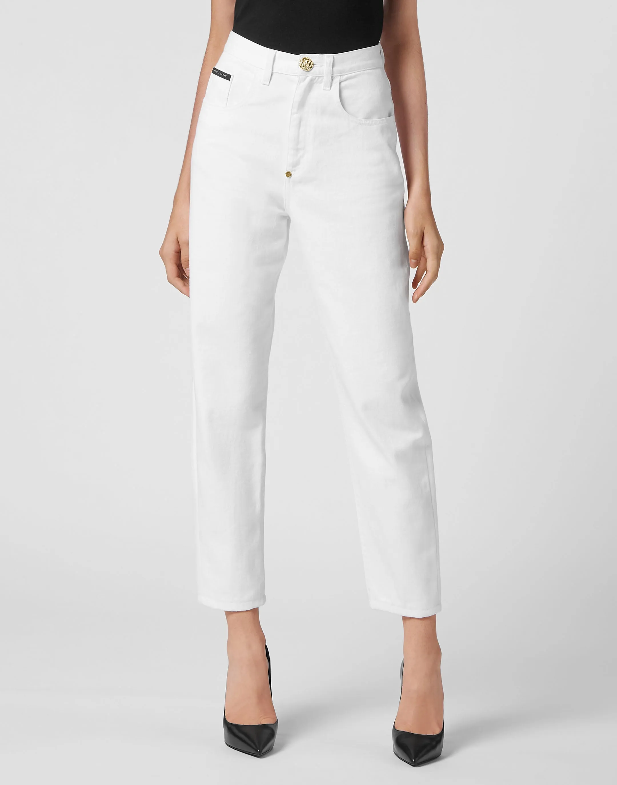 Denim Trousers Mom fit Hexagon