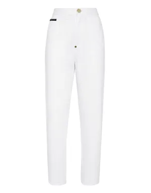 Denim Trousers Mom fit Hexagon