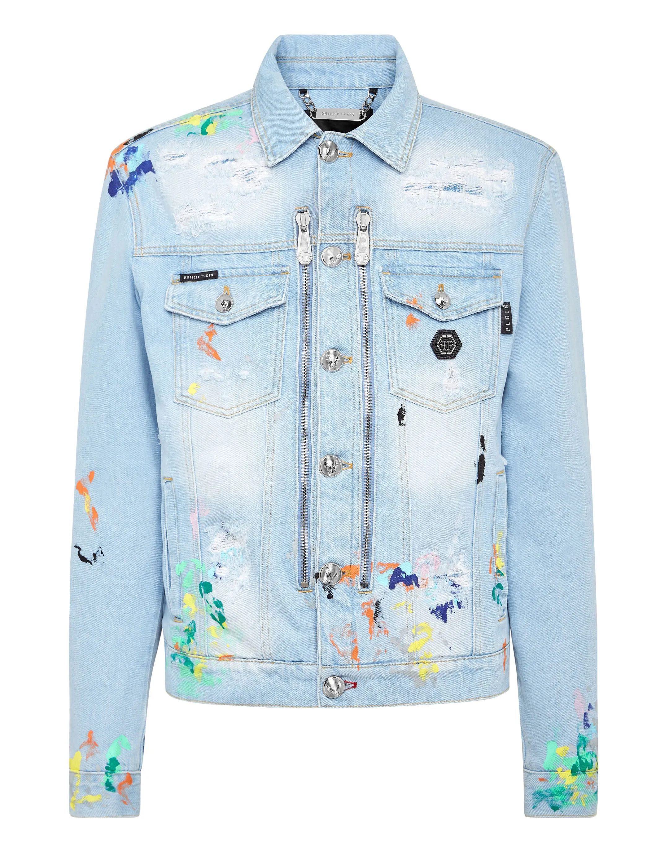 Denim Zip Jacket Dripping