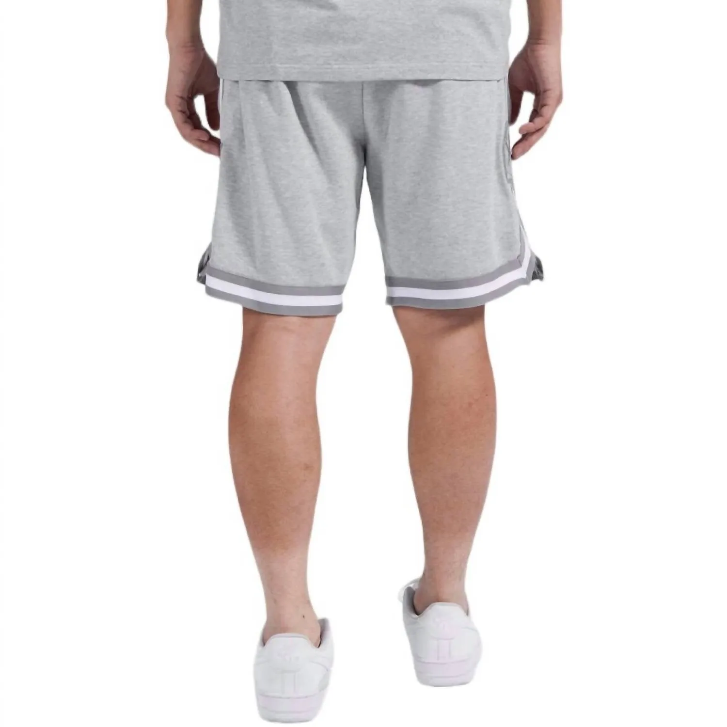 Detroit Lions Triple Tonal Shorts In Heather Grey