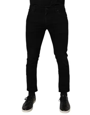 Dolce & Gabbana Cotton Stretch Skinny Men blue Men's Jeans (Pre-Owned)