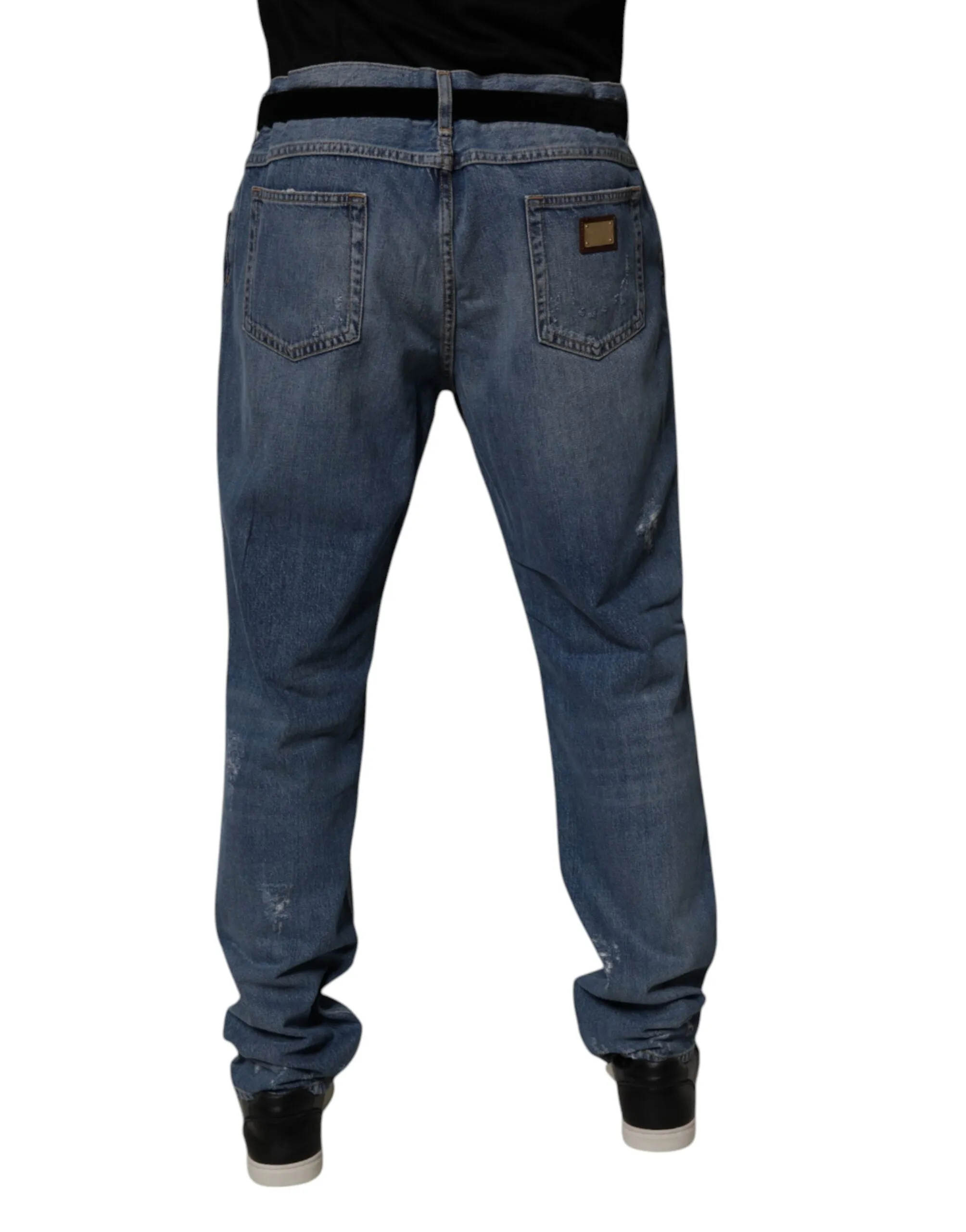 Dolce & Gabbana Tatte Cotton Straight Men's Jeans