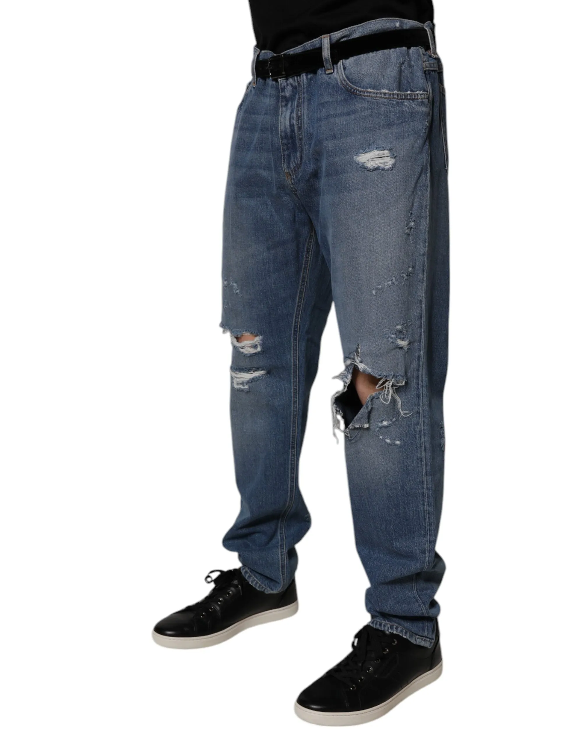 Dolce & Gabbana Tatte Cotton Straight Men's Jeans