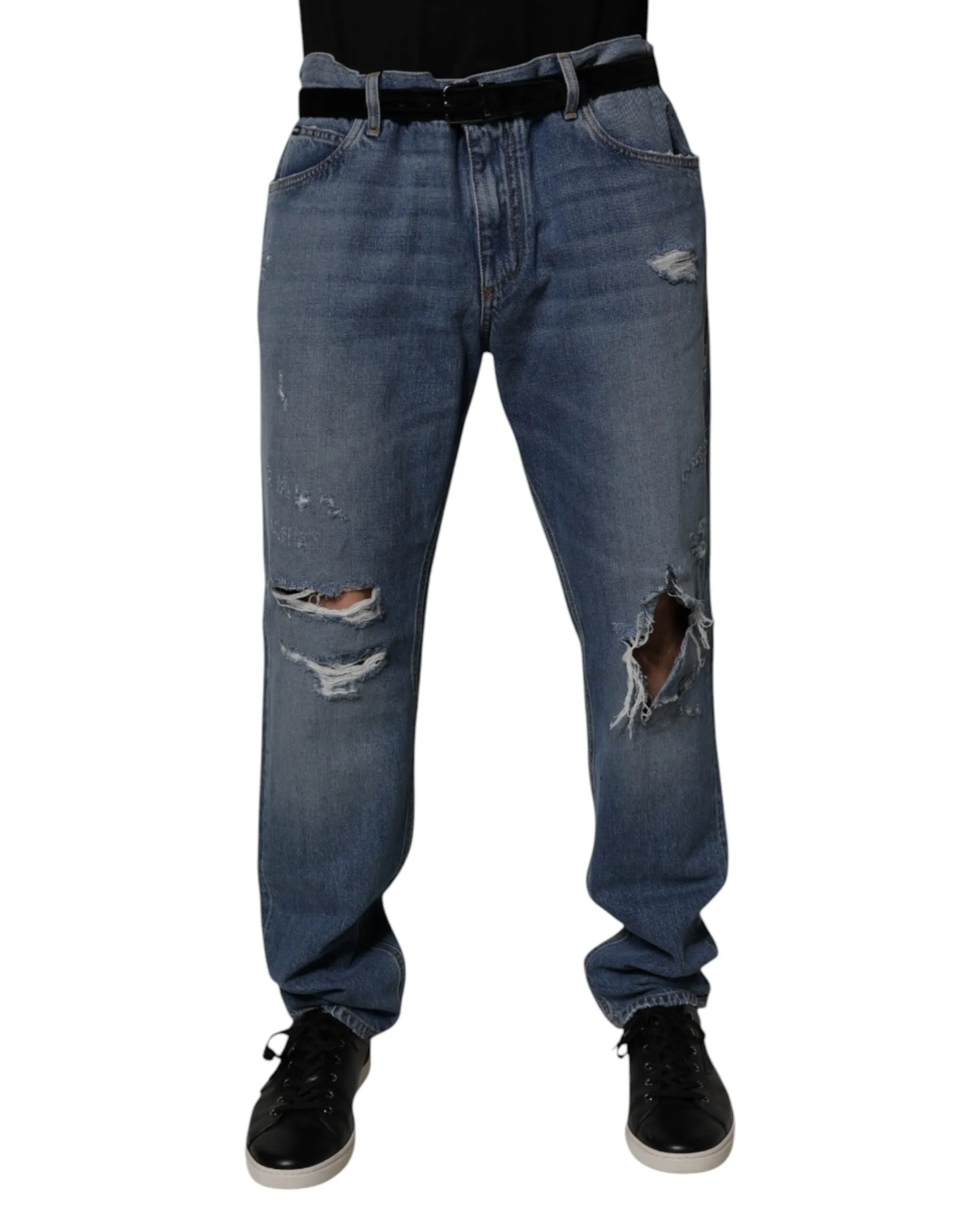 Dolce & Gabbana Tatte Cotton Straight Men's Jeans