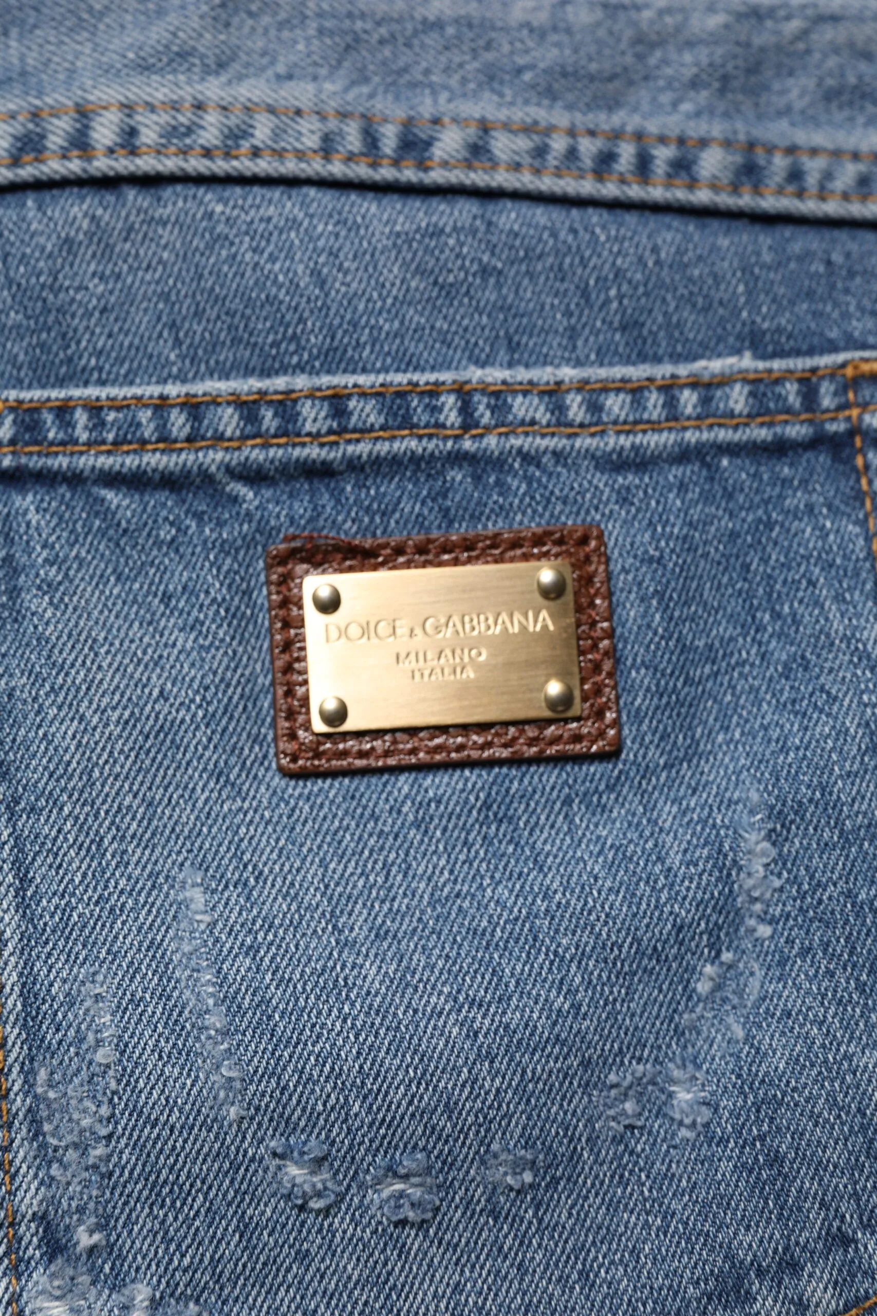 Dolce & Gabbana Tatte Cotton Straight Men's Jeans