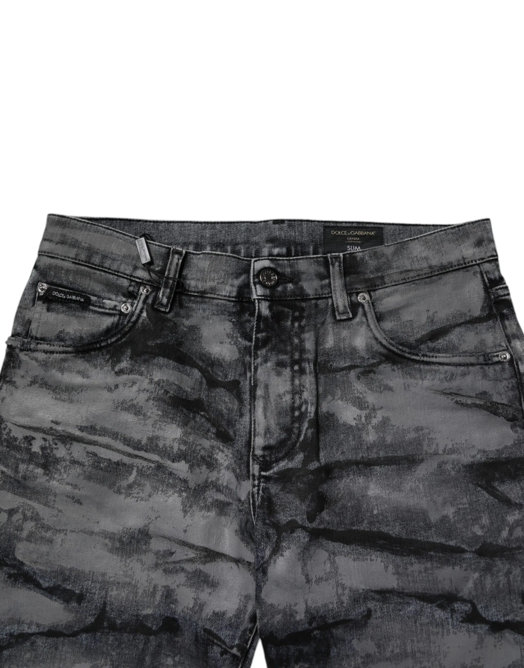 Dolce & Gabbana Tie Dye Cotton Skinny Men blue Men's Jeans