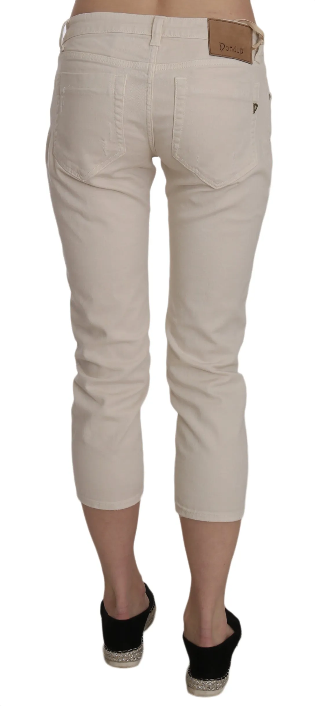 Dondup  Cotton Stretch Low Waist Skinny Cropped Capri Women's Jeans