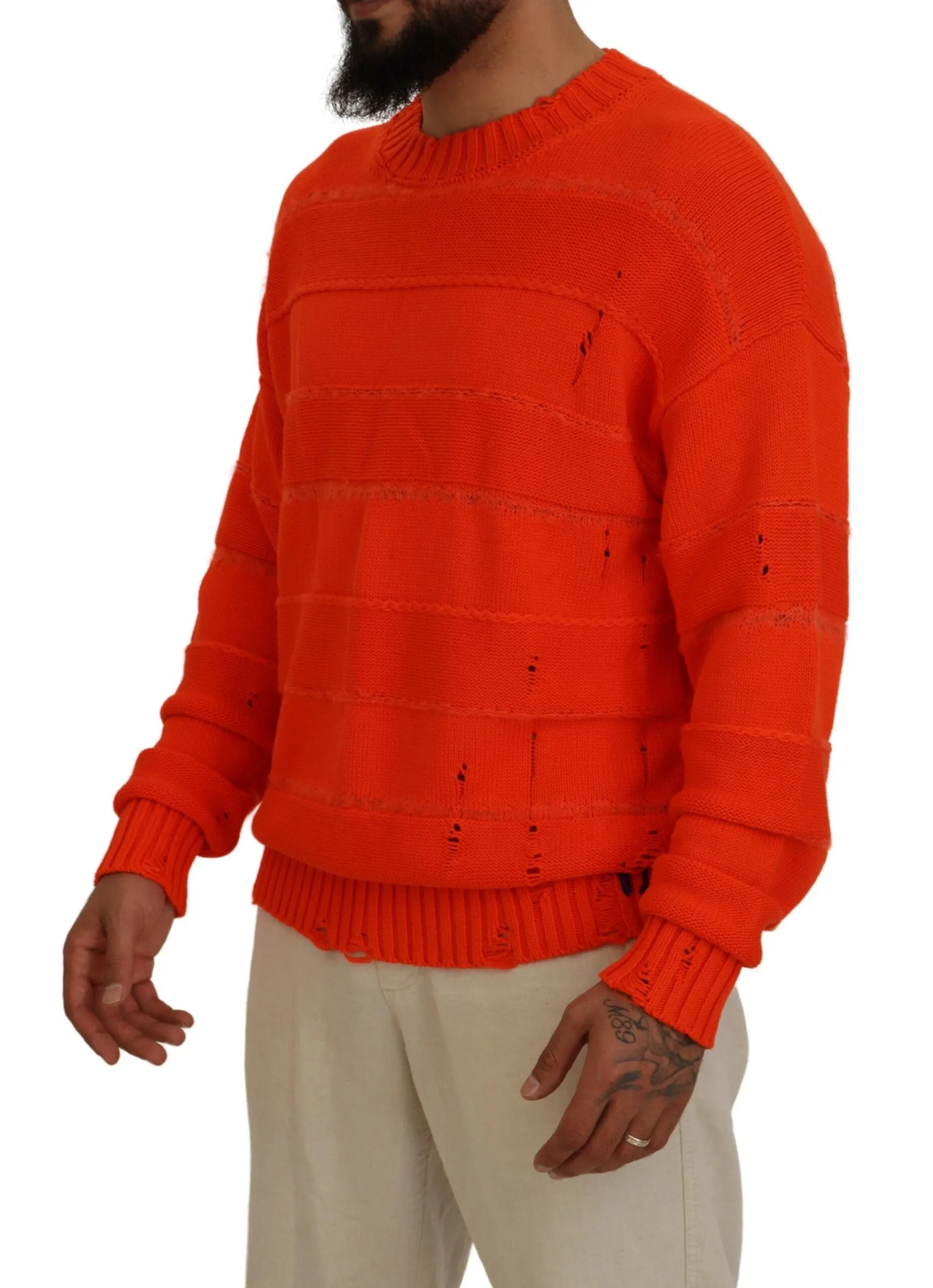 Dsquared² Cotton Long Sleeves Men Pullover Men's Sweater (Pre-Owned)