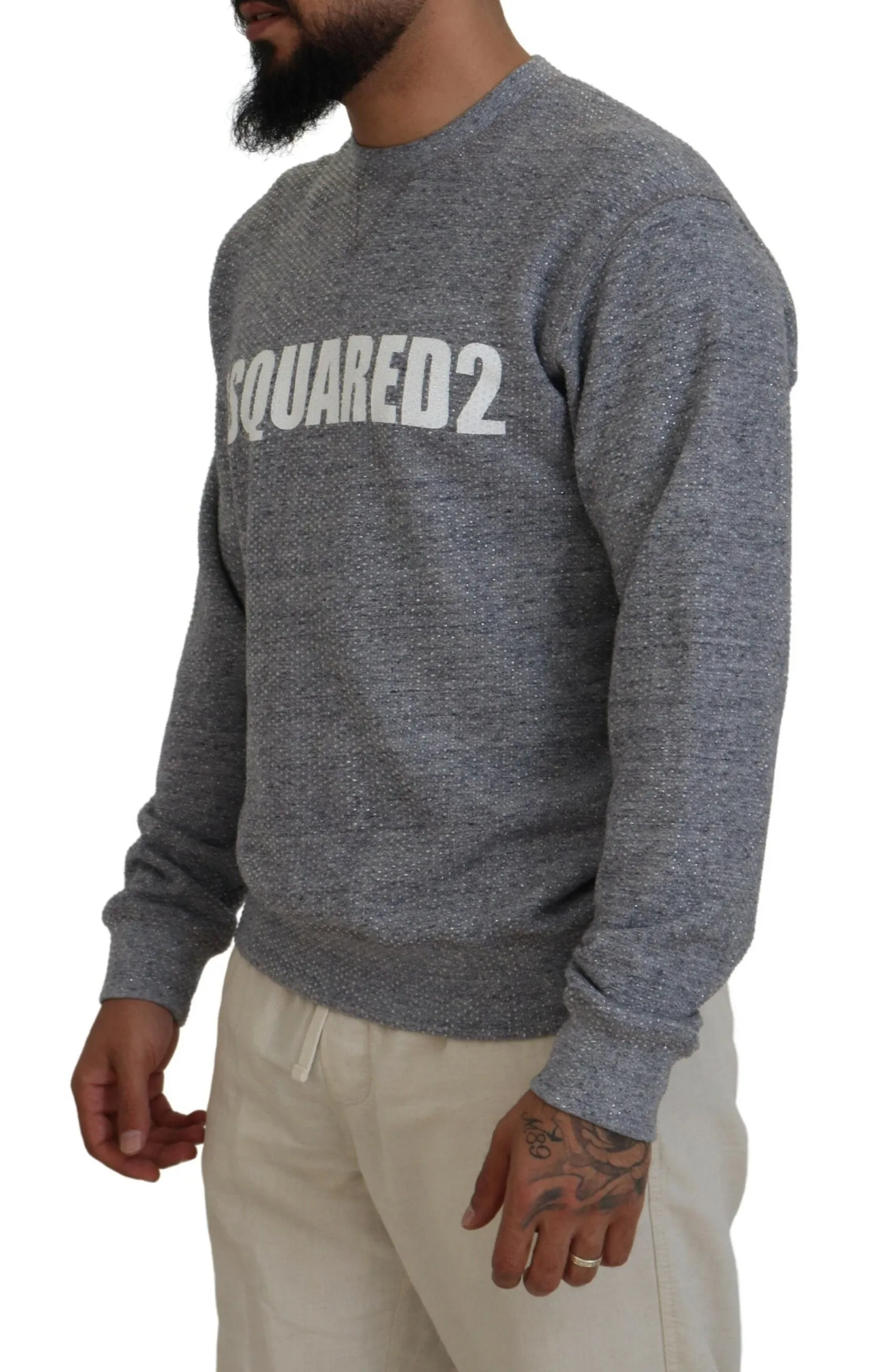 Dsquared² Crystal Embellishment Men Pullover Men's Sweater (Pre-Owned)
