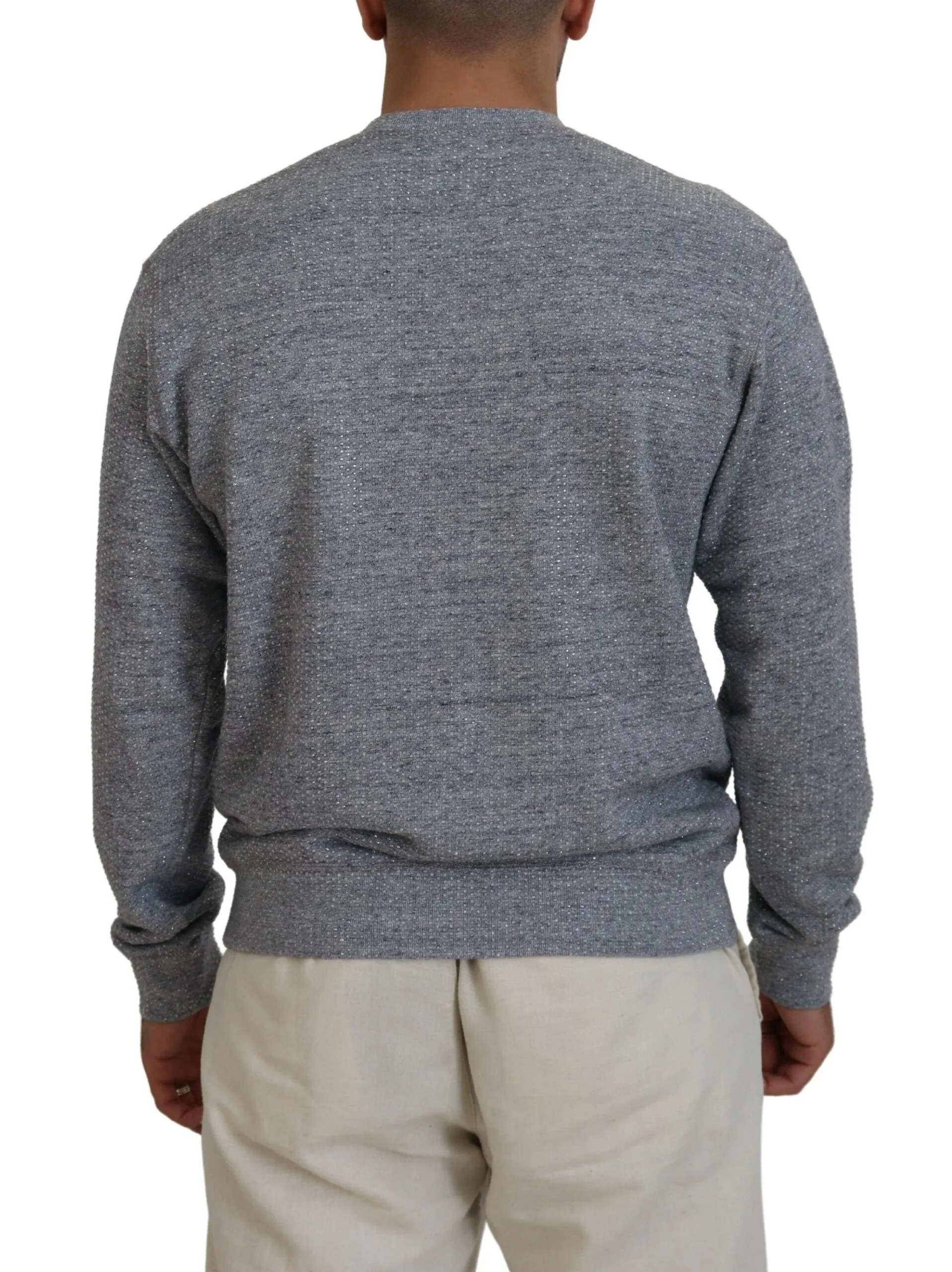 Dsquared² Crystal Embellishment Men Pullover Men's Sweater (Pre-Owned)