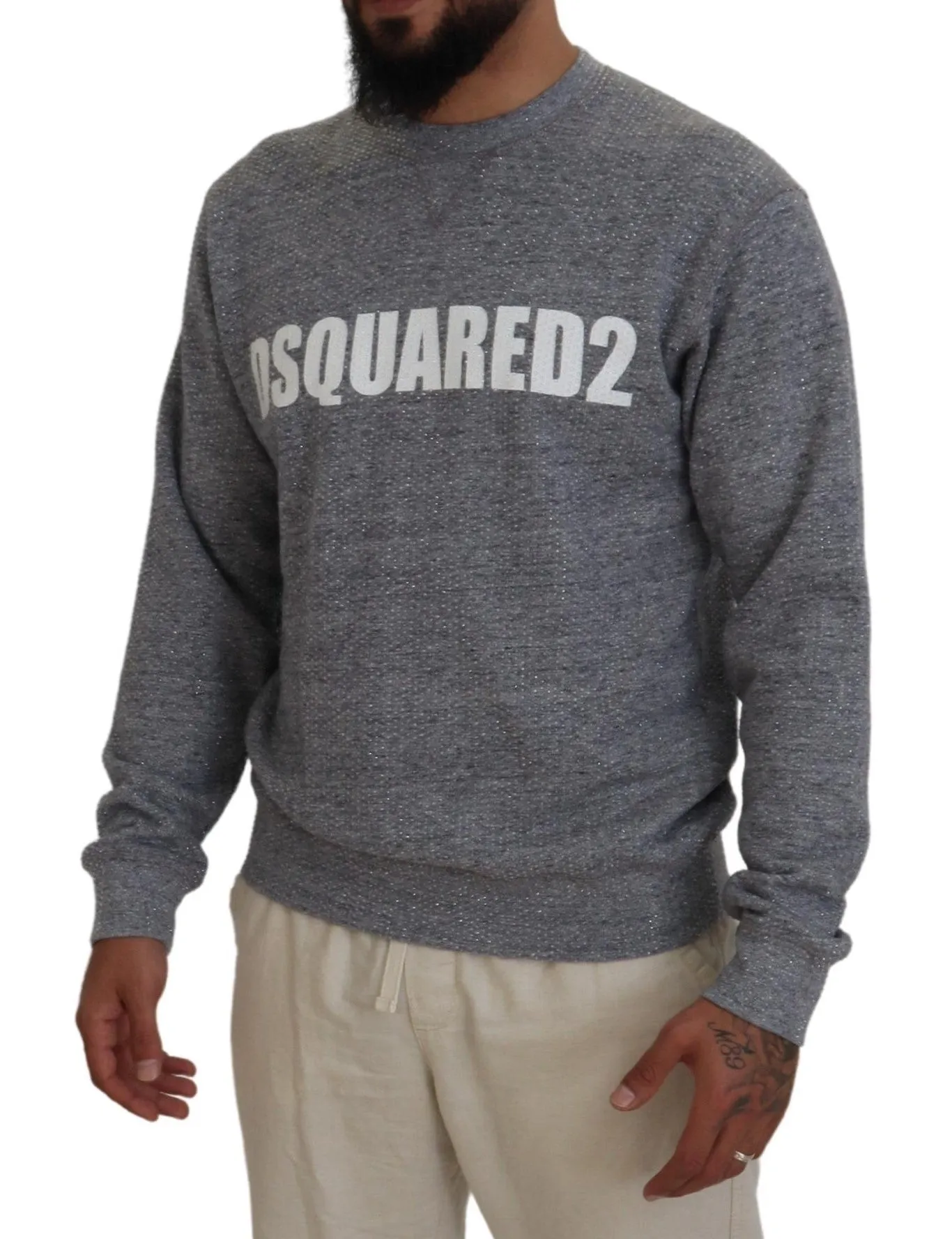 Dsquared² Crystal Embellishment Men Pullover Men's Sweater (Pre-Owned)