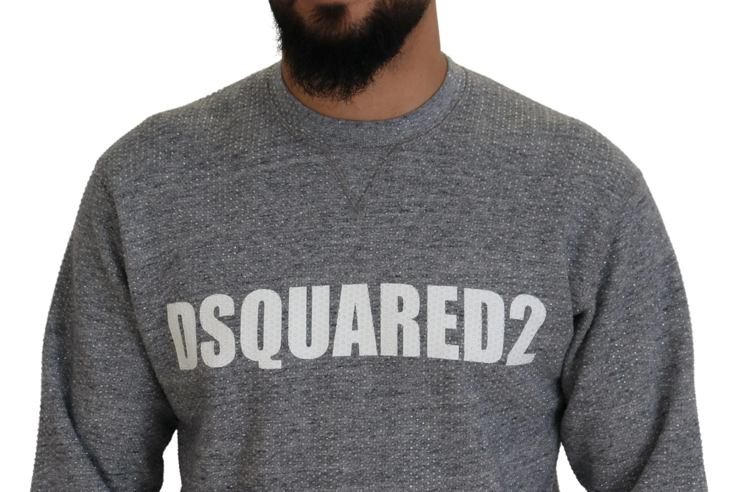 Dsquared² Crystal Embellishment Men Pullover Men's Sweater (Pre-Owned)