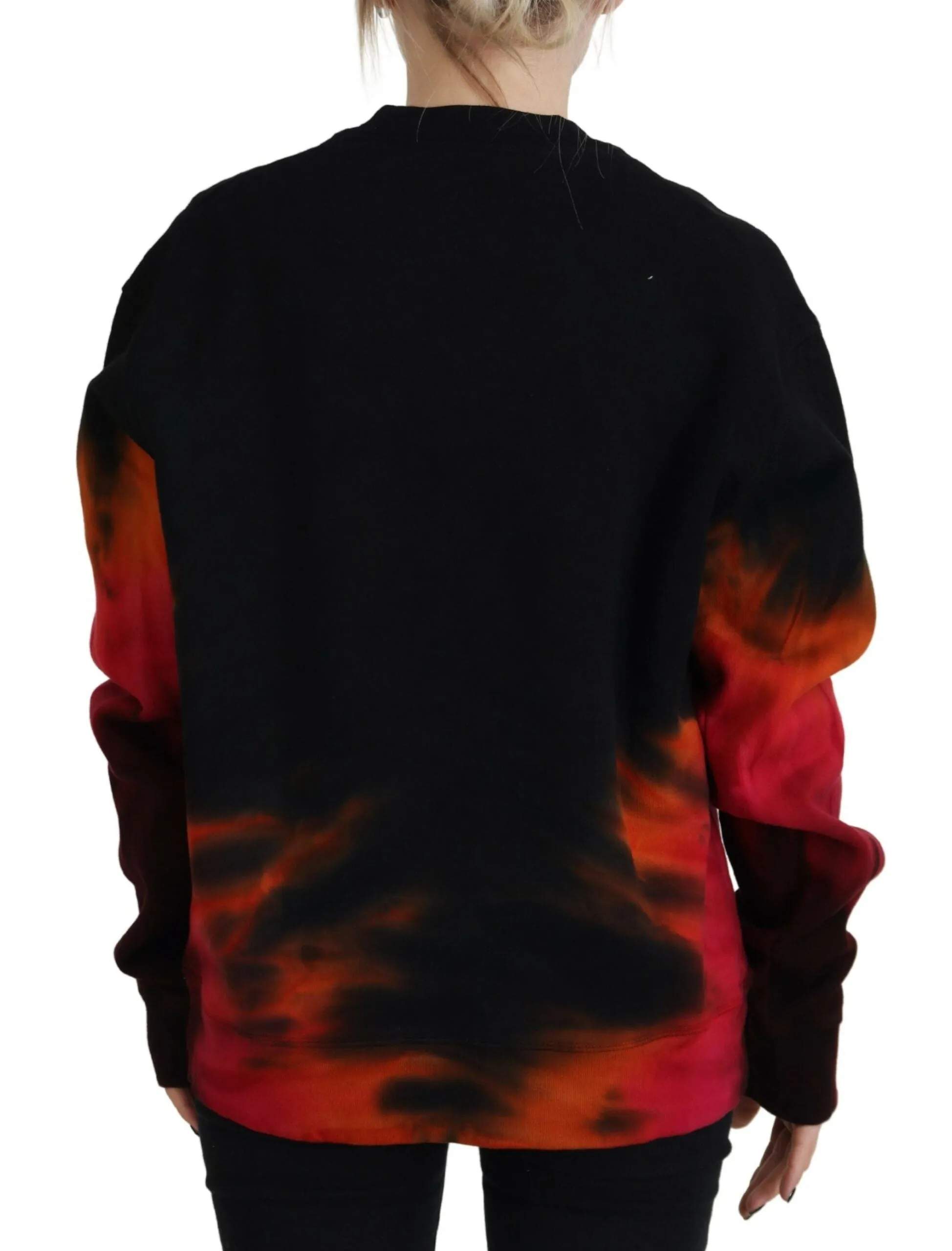 Dsquared² Tie Dye Logo Print Women Long Sleeve Women's Sweater (Pre-Owned)