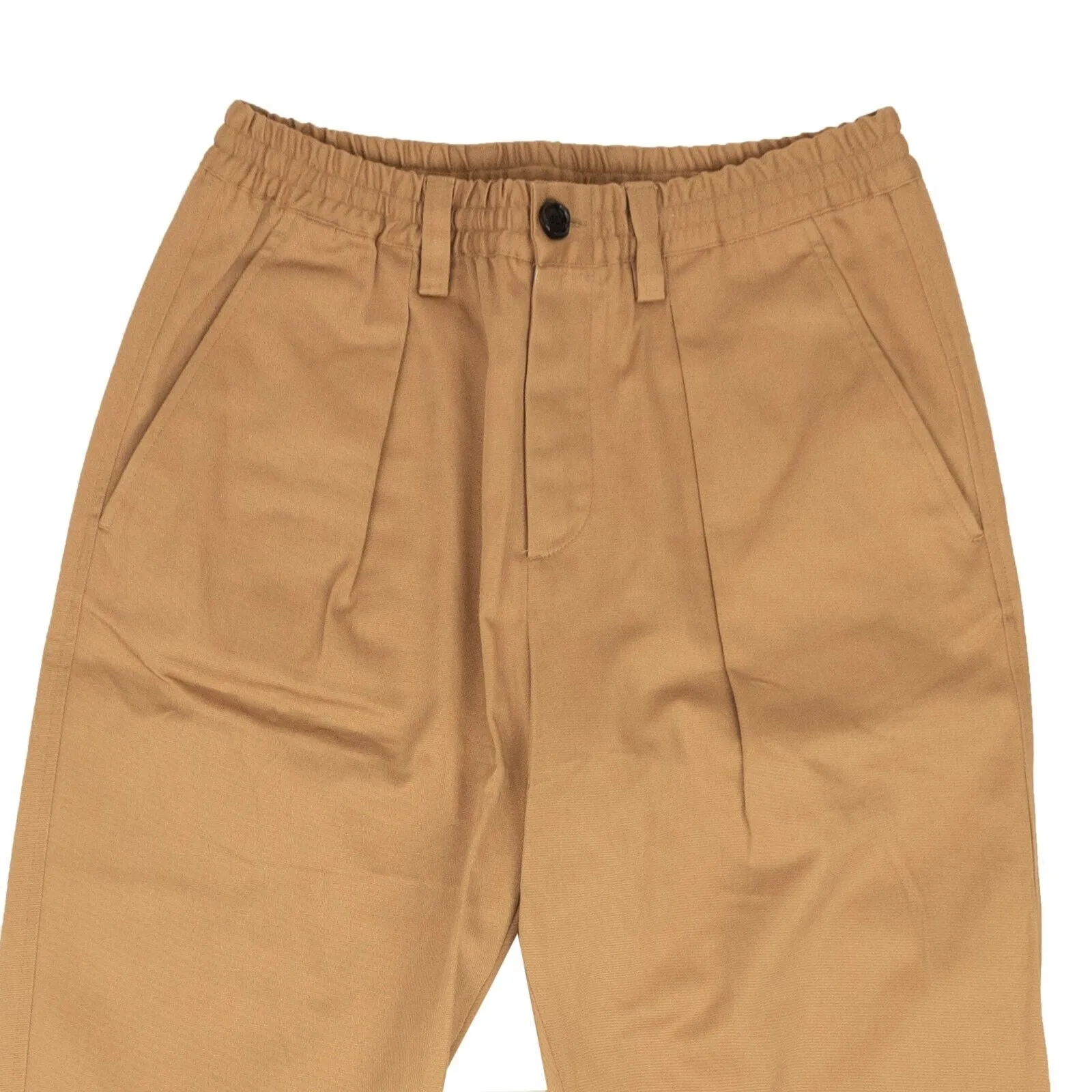 Earth Brown Cotton Elasticated Waistband Trousers