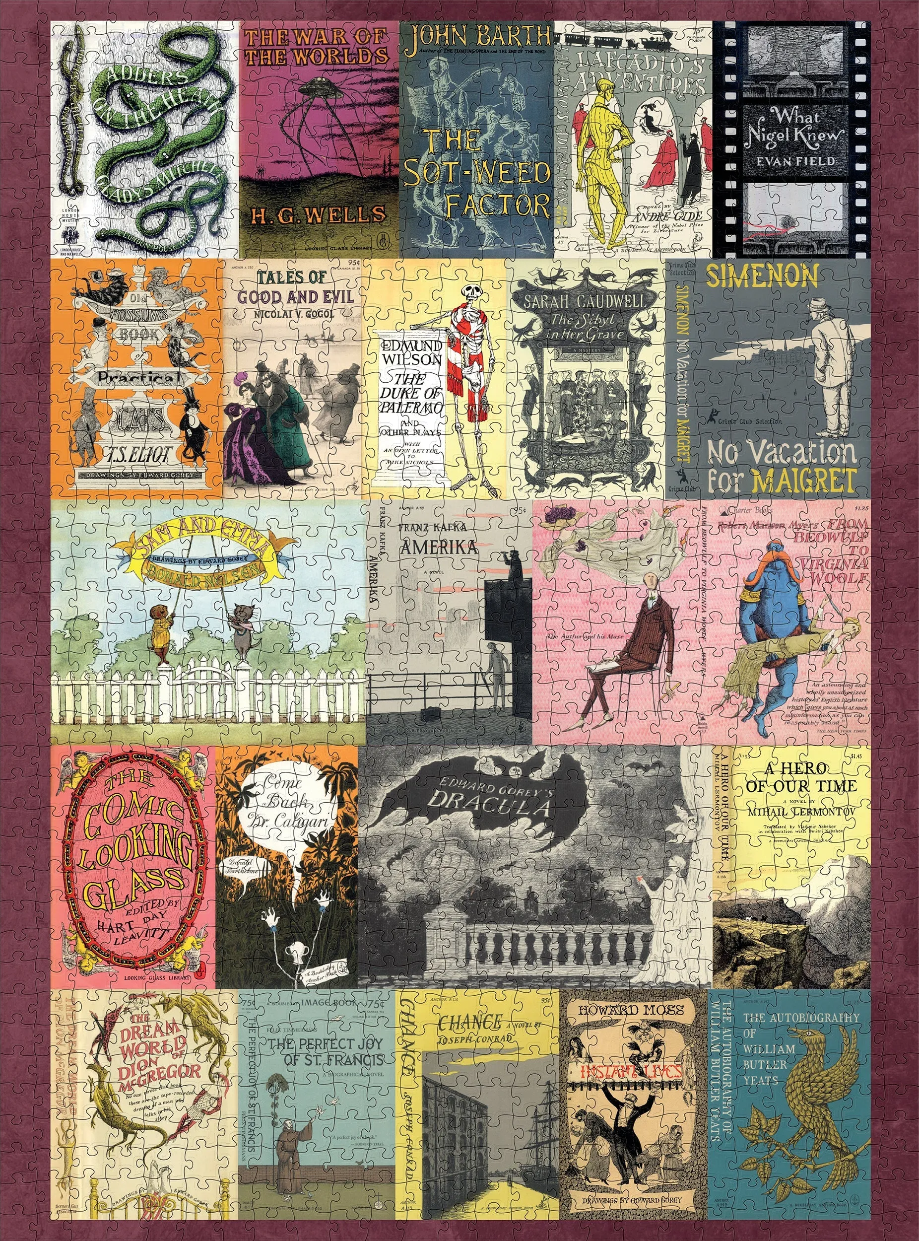 Edward Gorey's Book Covers 1000 Piece Puzzle