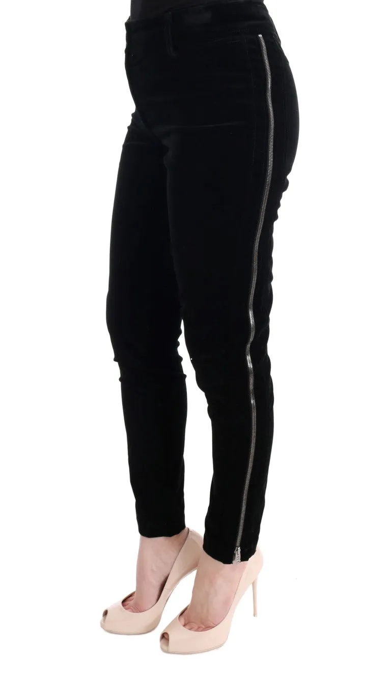 Ermanno Scervino  Viscose Blend Velvet Cropped Women's Pants