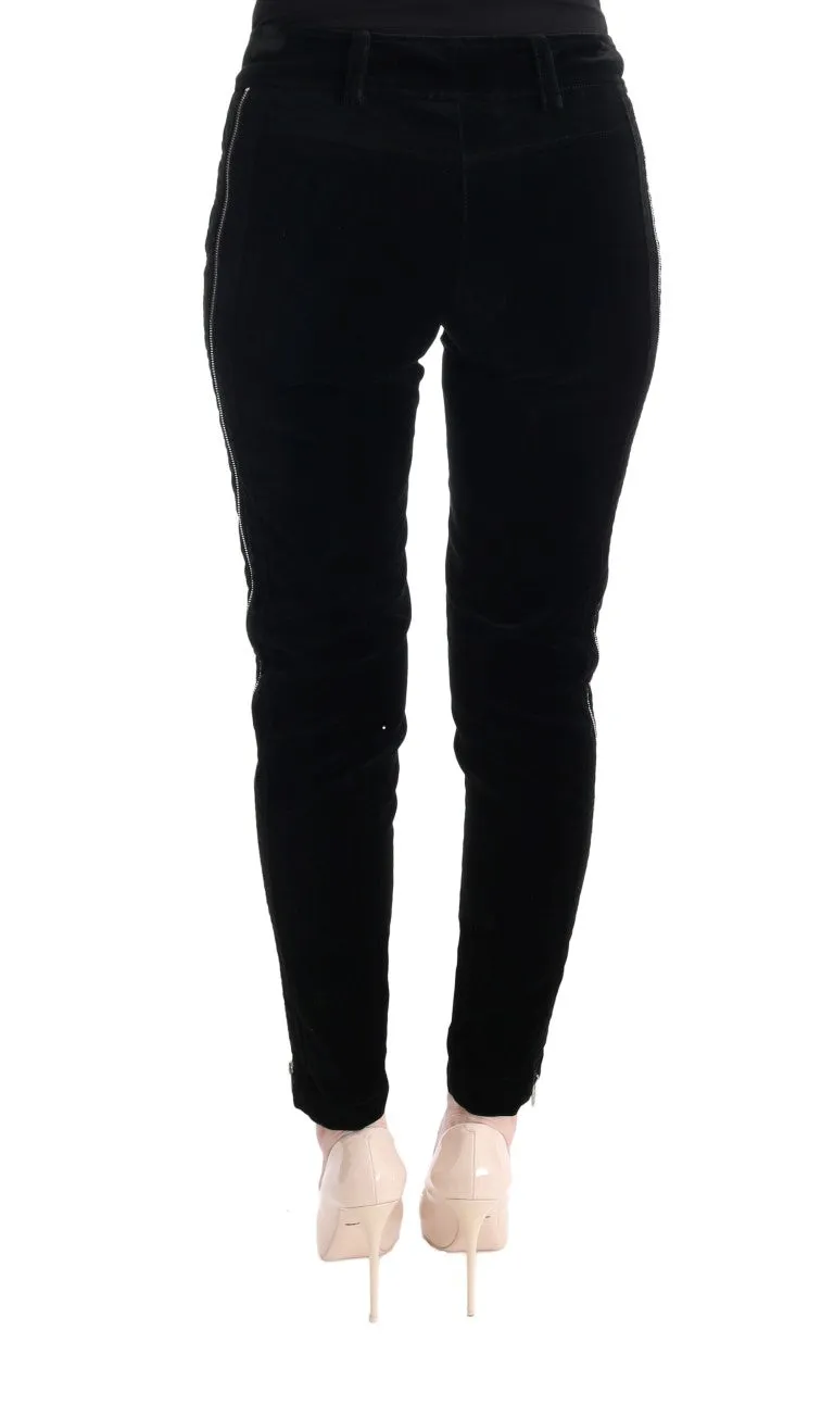 Ermanno Scervino  Viscose Blend Velvet Cropped Women's Pants